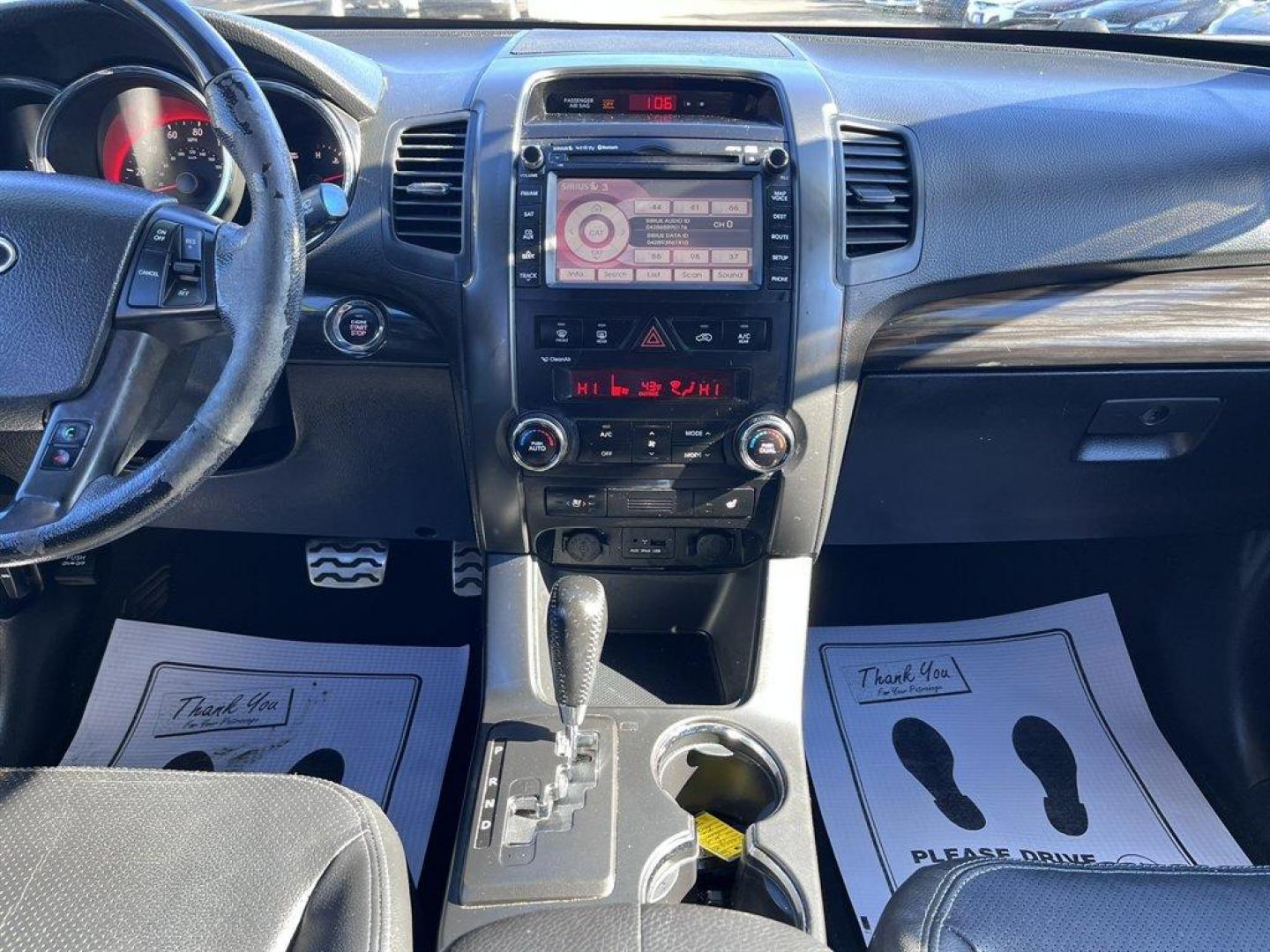 2012 Grey /Black Kia Sorento (5XYKW4A22CG) with an 3.5l V6 MPI Dohc Cvvt 3.5 engine, Automatic transmission, located at 745 East Steele Rd., West Columbia, SC, 29170, (803) 755-9148, 33.927212, -81.148483 - Special Internet Price! 2012 Kia Sorento with AM/FM radio, Cruise control, Backup camera, Navigation, Leather interior, 3rd row seating, Powered window, Powered door locks, Plus more! - Photo#11