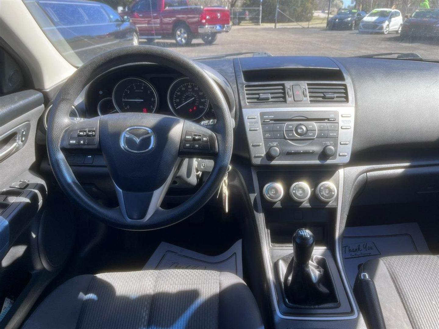 2013 Grey /Grey Mazda Mazda6 (1YVHZ8BH7D5) with an 2.5l I-4 MPI Dohc VVT 2.5 engine, Manual transmission, located at 745 East Steele Rd., West Columbia, SC, 29170, (803) 755-9148, 33.927212, -81.148483 - Special Internet Price! 2013 Mazda Mazda6 with AM/FM radio, Manual air conditioning, Cloth interior, Manaul Transmission, Powered windows, Powered door locks, Plus more! - Photo#6