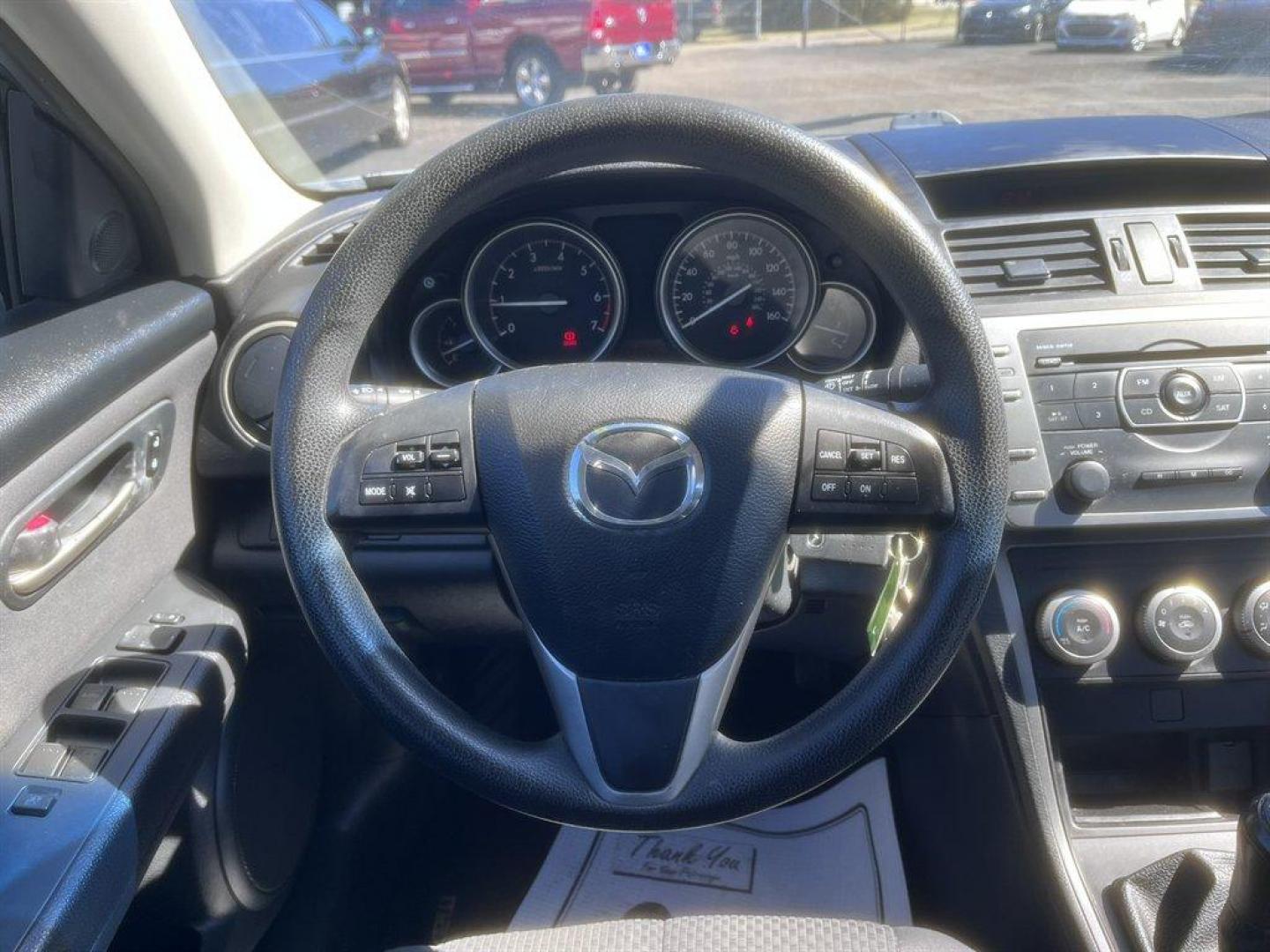 2013 Grey /Grey Mazda Mazda6 (1YVHZ8BH7D5) with an 2.5l I-4 MPI Dohc VVT 2.5 engine, Manual transmission, located at 745 East Steele Rd., West Columbia, SC, 29170, (803) 755-9148, 33.927212, -81.148483 - Special Internet Price! 2013 Mazda Mazda6 with AM/FM radio, Manual air conditioning, Cloth interior, Manaul Transmission, Powered windows, Powered door locks, Plus more! - Photo#7