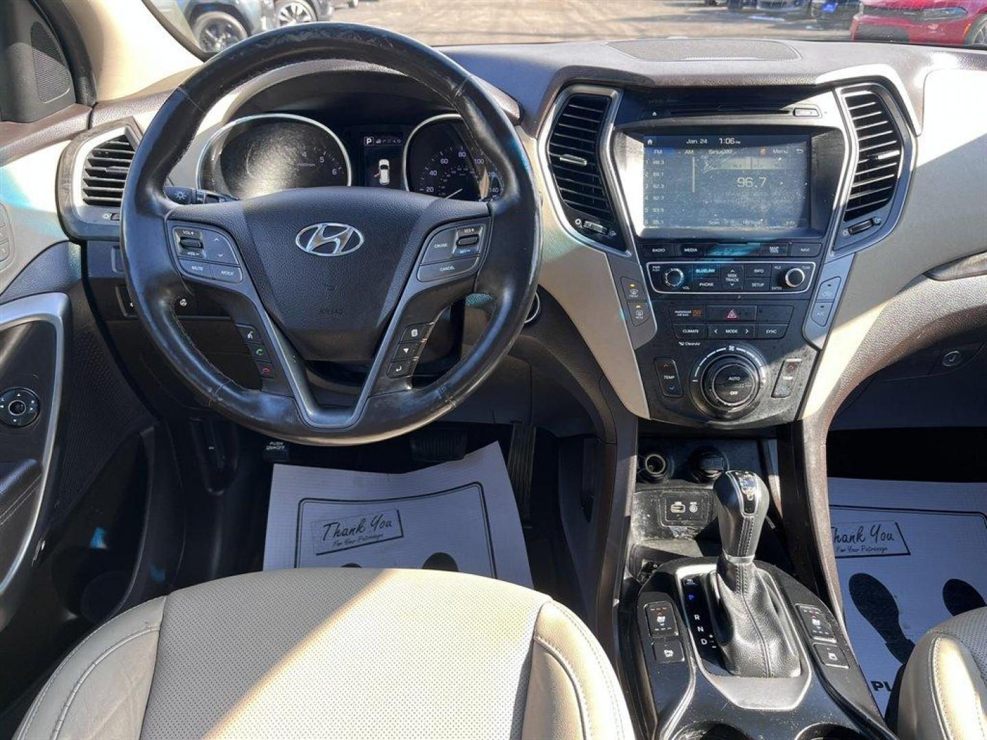 2017 Blue /Taupe Hyundai Santa FE Sport (5XYZU3LB8HG) with an 2.4l I-4 DI Dohc 2.4l engine, Automatic transmission, located at 745 East Steele Rd., West Columbia, SC, 29170, (803) 755-9148, 33.927212, -81.148483 - Special Internet Price! 2017 Hyundai Santa Fe Sport with AM/FM radio, Bluetooth, Backup camera, Navigation, Cruise control, Panoramic sunroof, Push to start, Keyless entry, Leather interior, Heated seats, Powered front seats, Built in rear sun shades, Powered windows, Powered door locks, Plus more! - Photo#6