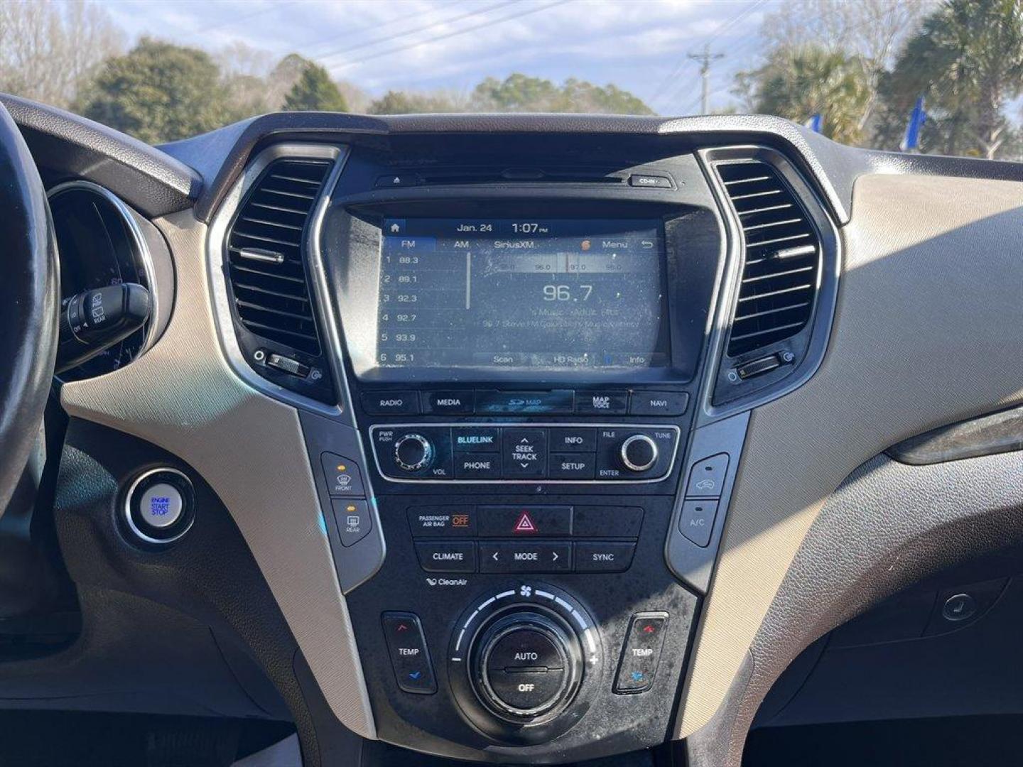 2017 Blue /Taupe Hyundai Santa FE Sport (5XYZU3LB8HG) with an 2.4l I-4 DI Dohc 2.4l engine, Automatic transmission, located at 745 East Steele Rd., West Columbia, SC, 29170, (803) 755-9148, 33.927212, -81.148483 - Special Internet Price! 2017 Hyundai Santa Fe Sport with AM/FM radio, Bluetooth, Backup camera, Navigation, Cruise control, Panoramic sunroof, Push to start, Keyless entry, Leather interior, Heated seats, Powered front seats, Built in rear sun shades, Powered windows, Powered door locks, Plus more! - Photo#12