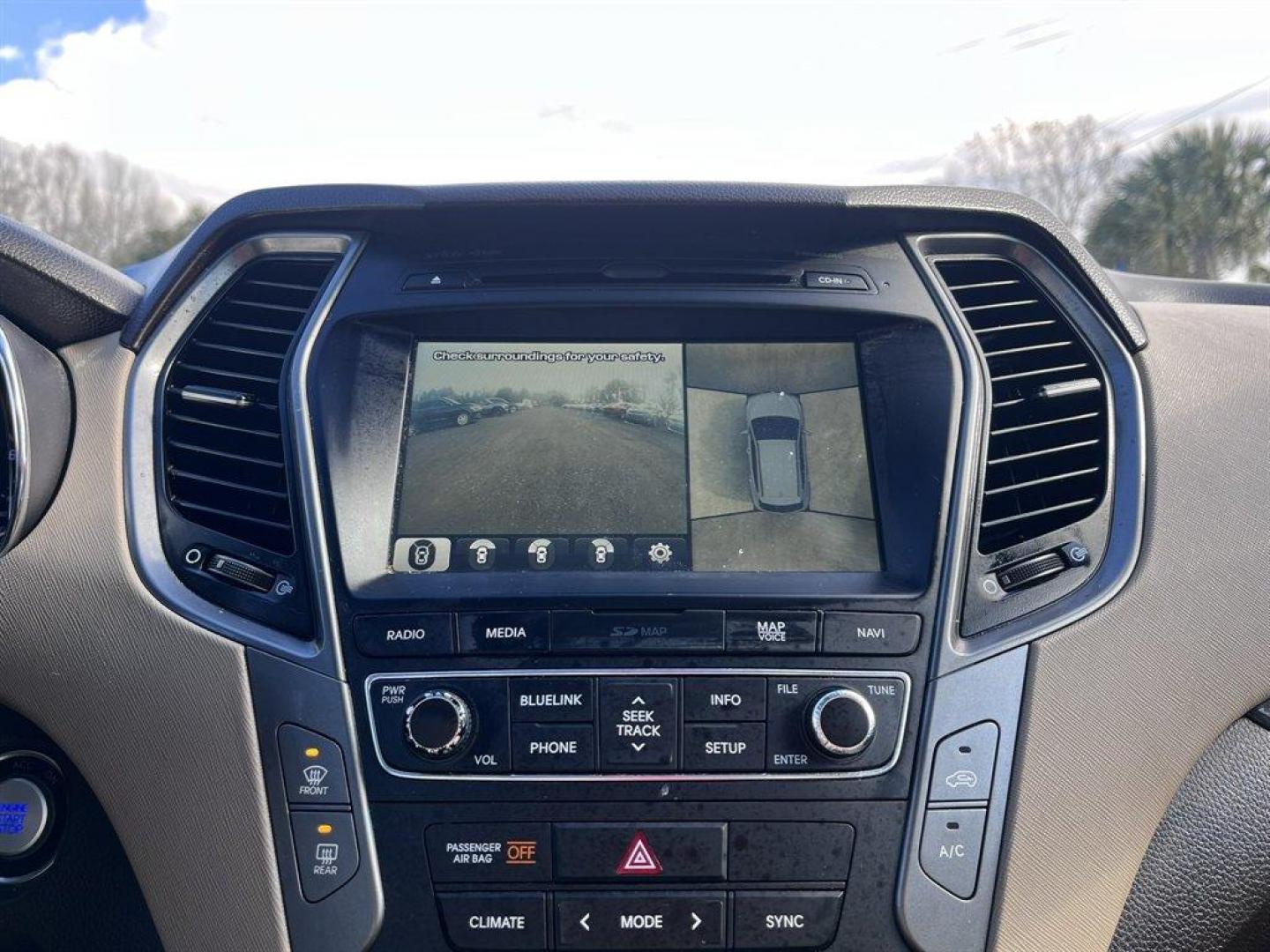 2017 Blue /Taupe Hyundai Santa FE Sport (5XYZU3LB8HG) with an 2.4l I-4 DI Dohc 2.4l engine, Automatic transmission, located at 745 East Steele Rd., West Columbia, SC, 29170, (803) 755-9148, 33.927212, -81.148483 - Special Internet Price! 2017 Hyundai Santa Fe Sport with AM/FM radio, Bluetooth, Backup camera, Navigation, Cruise control, Panoramic sunroof, Push to start, Keyless entry, Leather interior, Heated seats, Powered front seats, Built in rear sun shades, Powered windows, Powered door locks, Plus more! - Photo#13