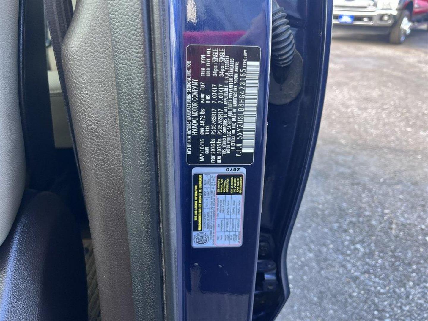 2017 Blue /Taupe Hyundai Santa FE Sport (5XYZU3LB8HG) with an 2.4l I-4 DI Dohc 2.4l engine, Automatic transmission, located at 745 East Steele Rd., West Columbia, SC, 29170, (803) 755-9148, 33.927212, -81.148483 - Special Internet Price! 2017 Hyundai Santa Fe Sport with AM/FM radio, Bluetooth, Backup camera, Navigation, Cruise control, Panoramic sunroof, Push to start, Keyless entry, Leather interior, Heated seats, Powered front seats, Built in rear sun shades, Powered windows, Powered door locks, Plus more! - Photo#40