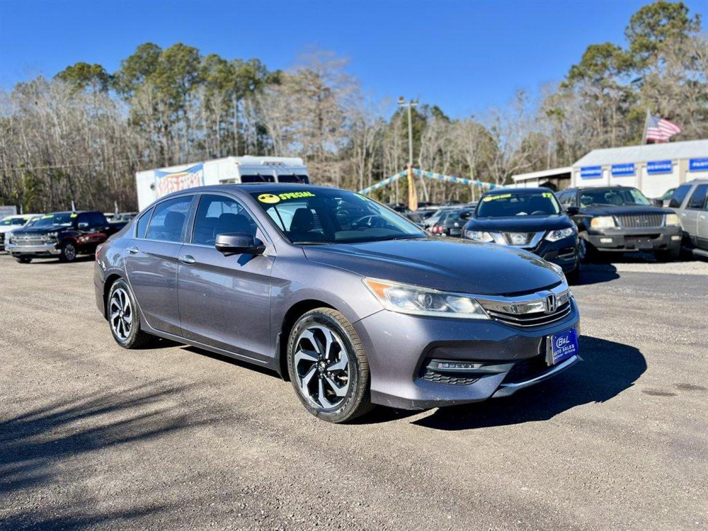 2017 Grey /Black Honda Accord (1HGCR2F86HA) with an 2.4l I-4 DI Dohc 2.4l engine, Automatic transmission, located at 745 East Steele Rd., West Columbia, SC, 29170, (803) 755-9148, 33.927212, -81.148483 - Special Internet Price! 2017 Honda Accord with AM/FM radio, Bluetooth, Backup camera, Sunroof, Leather interior, Powered driver seat, Powered windows, Powered door lock, Plus more! - Photo#2