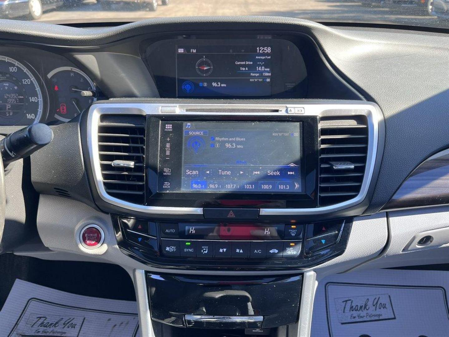 2017 Grey /Black Honda Accord (1HGCR2F86HA) with an 2.4l I-4 DI Dohc 2.4l engine, Automatic transmission, located at 745 East Steele Rd., West Columbia, SC, 29170, (803) 755-9148, 33.927212, -81.148483 - Special Internet Price! 2017 Honda Accord with AM/FM radio, Bluetooth, Backup camera, Sunroof, Leather interior, Powered driver seat, Powered windows, Powered door lock, Plus more! - Photo#12