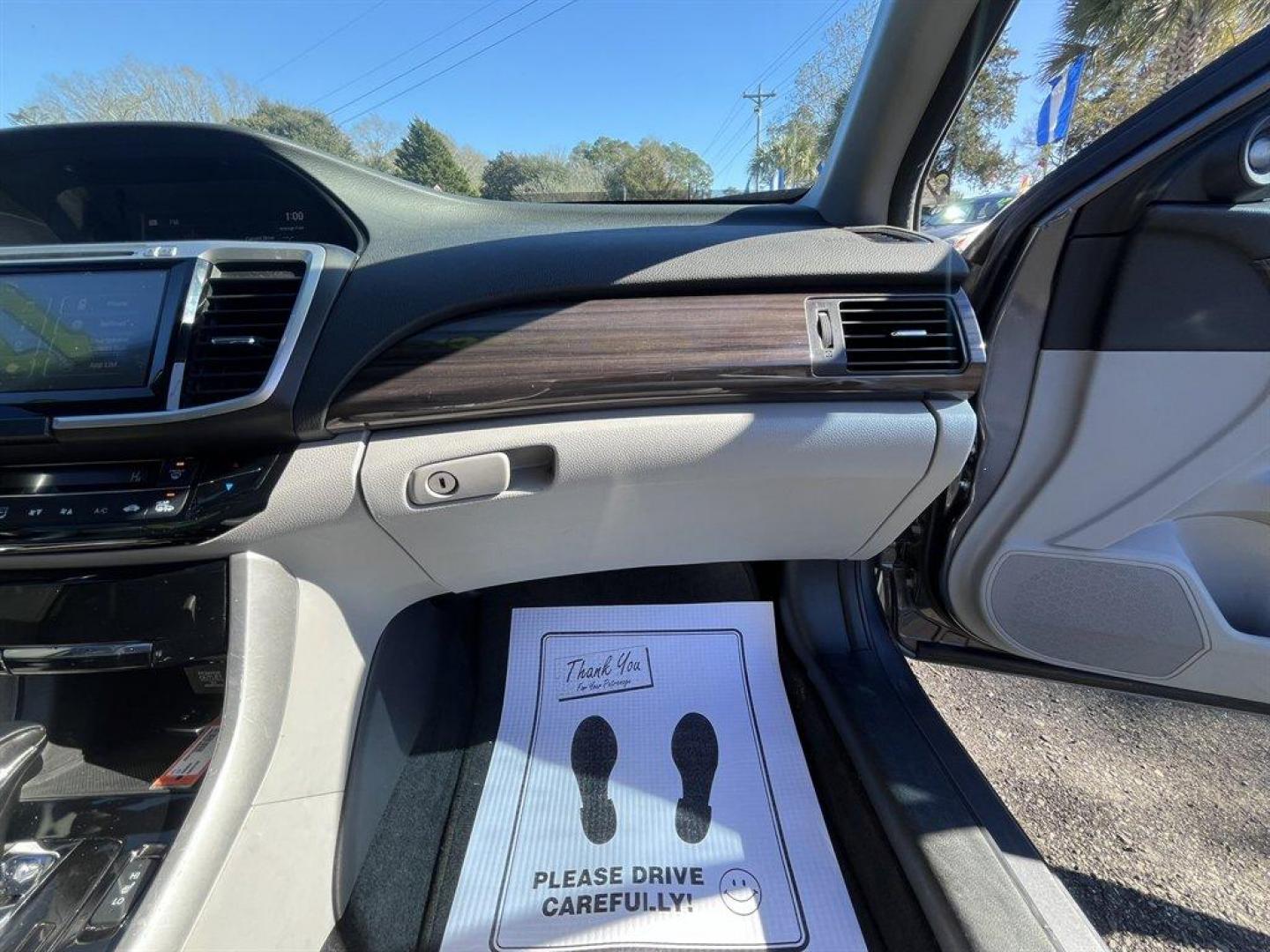 2017 Grey /Black Honda Accord (1HGCR2F86HA) with an 2.4l I-4 DI Dohc 2.4l engine, Automatic transmission, located at 745 East Steele Rd., West Columbia, SC, 29170, (803) 755-9148, 33.927212, -81.148483 - Special Internet Price! 2017 Honda Accord with AM/FM radio, Bluetooth, Backup camera, Sunroof, Leather interior, Powered driver seat, Powered windows, Powered door lock, Plus more! - Photo#31