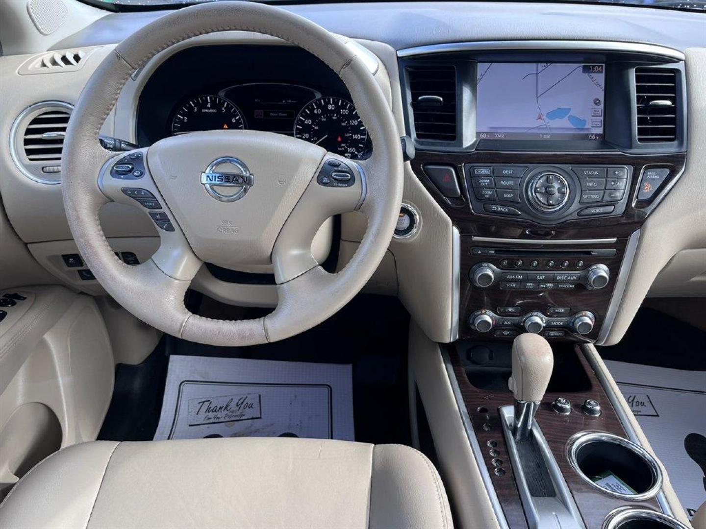 2015 Black /Taupe Nissan Pathfinder (5N1AR2MN9FC) with an 3.5l V6 Smpi Dohc Cvtcs 3 engine, Automatic transmission, located at 745 East Steele Rd., West Columbia, SC, 29170, (803) 755-9148, 33.927212, -81.148483 - Special Internet Price! 2015 Nissan Pathfinder with AM/FM radio, Bluetooth, Navigation, Cruise control, Keyless entry, Push to start, Dual sunroof, Leather interior, 3rd row seating, Heated seats, Powered liftgate, Powered door locks, Powered windows, Plus more! - Photo#5