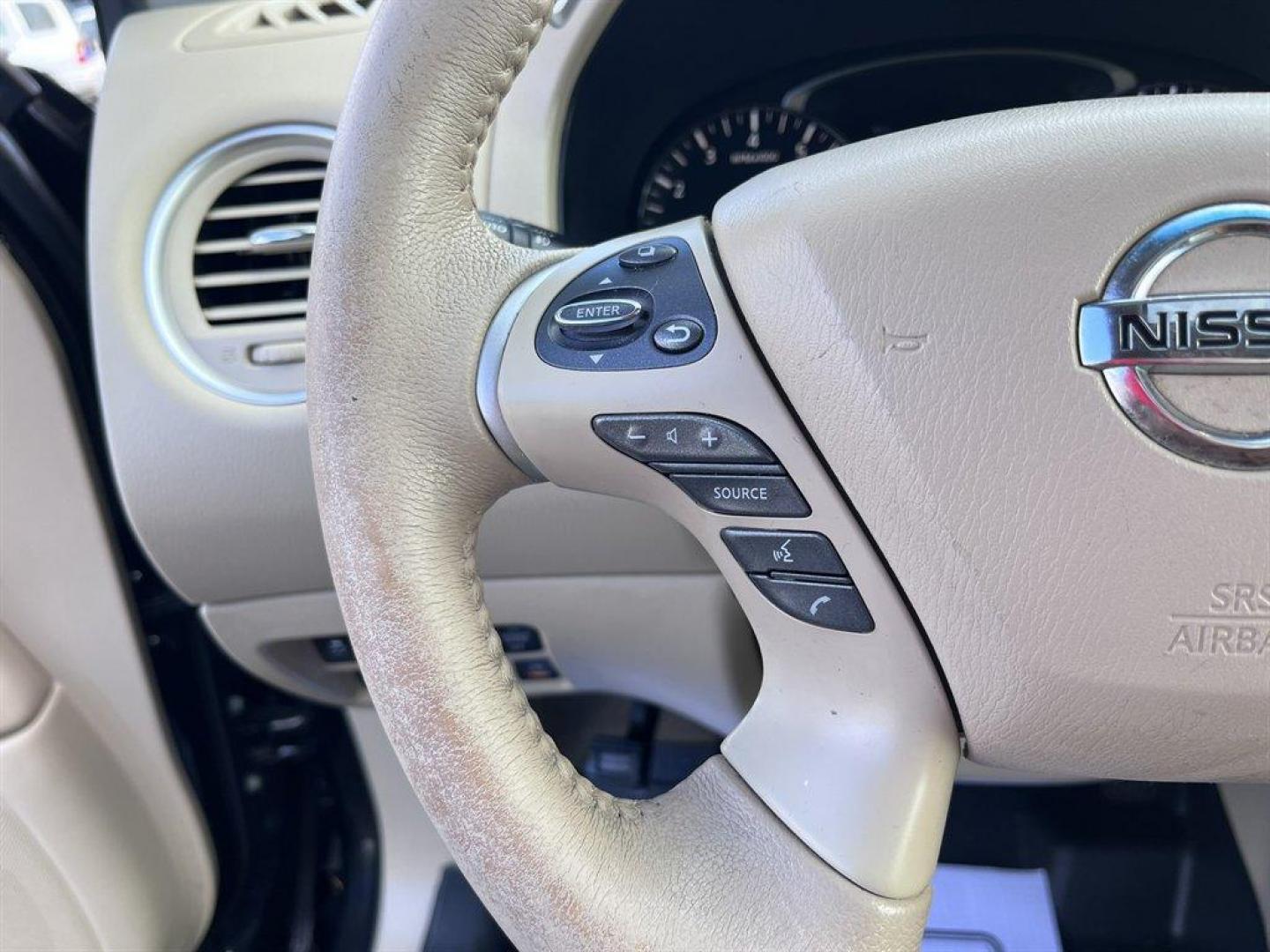 2015 Black /Taupe Nissan Pathfinder (5N1AR2MN9FC) with an 3.5l V6 Smpi Dohc Cvtcs 3 engine, Automatic transmission, located at 745 East Steele Rd., West Columbia, SC, 29170, (803) 755-9148, 33.927212, -81.148483 - Special Internet Price! 2015 Nissan Pathfinder with AM/FM radio, Bluetooth, Navigation, Cruise control, Keyless entry, Push to start, Dual sunroof, Leather interior, 3rd row seating, Heated seats, Powered liftgate, Powered door locks, Powered windows, Plus more! - Photo#7