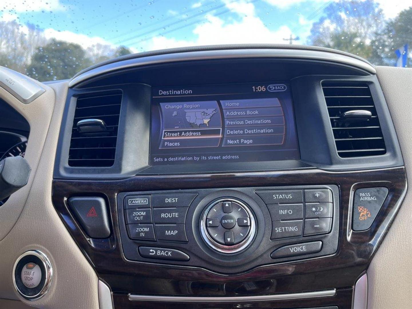 2015 Black /Taupe Nissan Pathfinder (5N1AR2MN9FC) with an 3.5l V6 Smpi Dohc Cvtcs 3 engine, Automatic transmission, located at 745 East Steele Rd., West Columbia, SC, 29170, (803) 755-9148, 33.927212, -81.148483 - Special Internet Price! 2015 Nissan Pathfinder with AM/FM radio, Bluetooth, Navigation, Cruise control, Keyless entry, Push to start, Dual sunroof, Leather interior, 3rd row seating, Heated seats, Powered liftgate, Powered door locks, Powered windows, Plus more! - Photo#13
