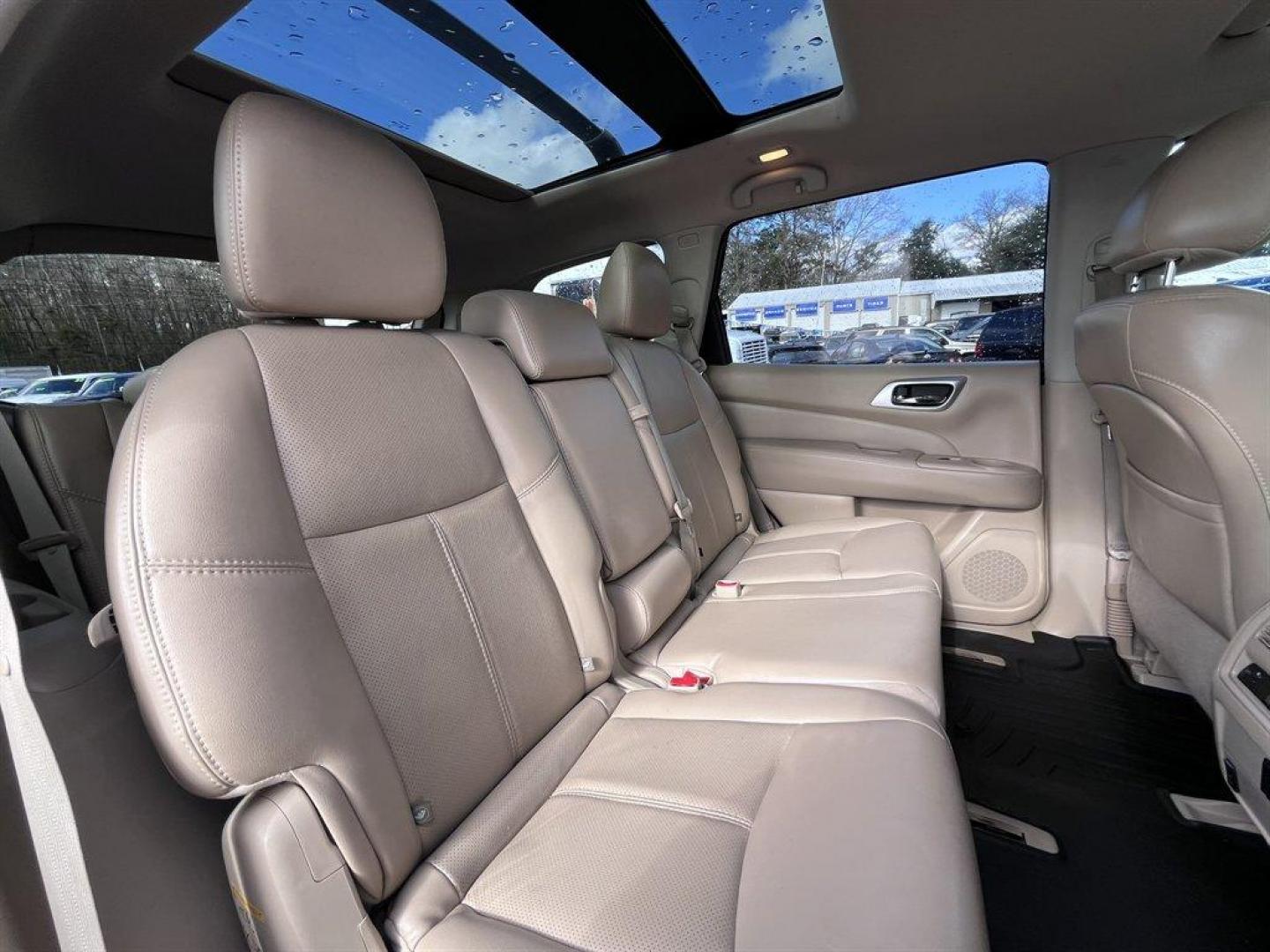 2015 Black /Taupe Nissan Pathfinder (5N1AR2MN9FC) with an 3.5l V6 Smpi Dohc Cvtcs 3 engine, Automatic transmission, located at 745 East Steele Rd., West Columbia, SC, 29170, (803) 755-9148, 33.927212, -81.148483 - Special Internet Price! 2015 Nissan Pathfinder with AM/FM radio, Bluetooth, Navigation, Cruise control, Keyless entry, Push to start, Dual sunroof, Leather interior, 3rd row seating, Heated seats, Powered liftgate, Powered door locks, Powered windows, Plus more! - Photo#30