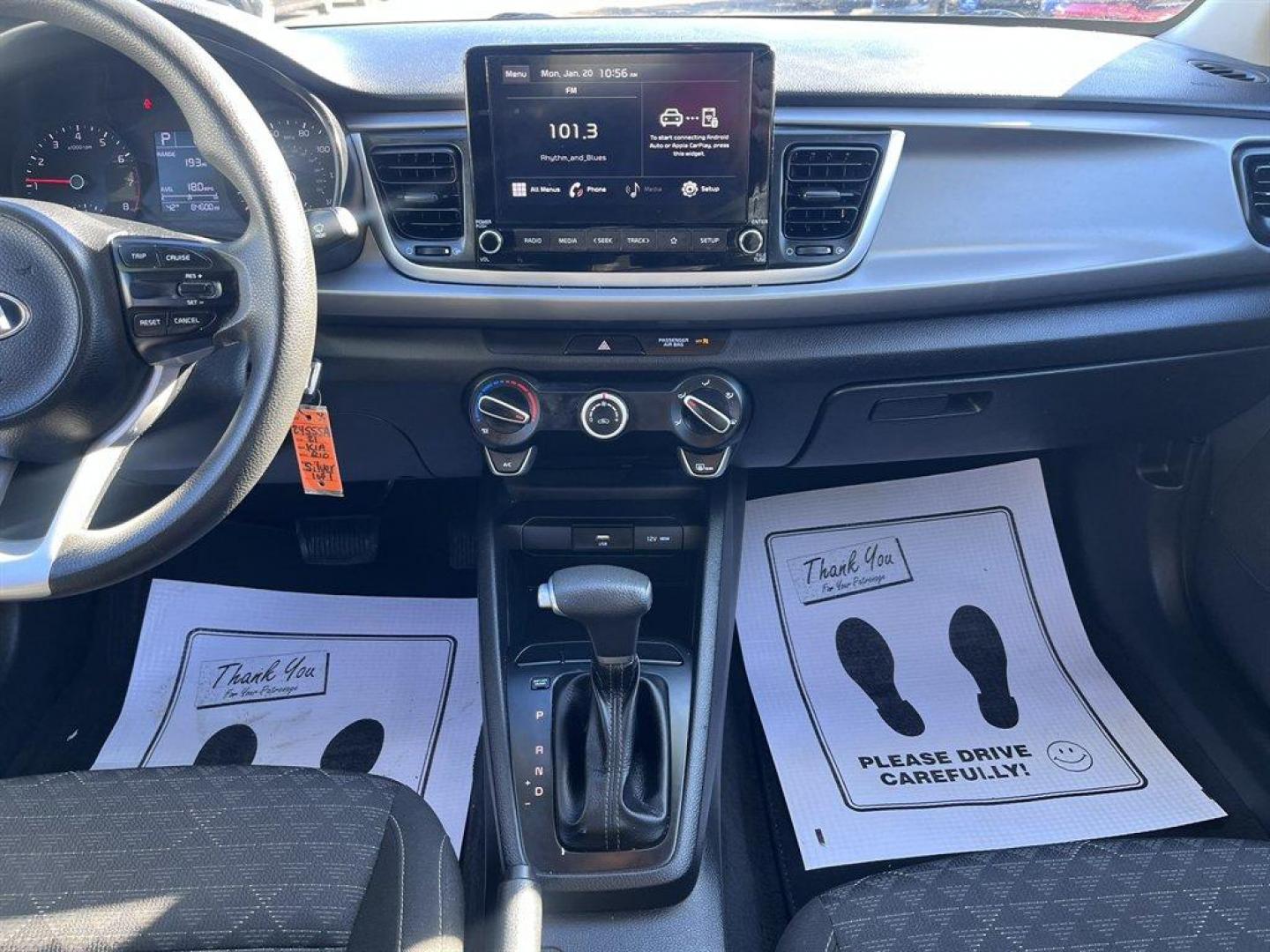 2021 Silver /Black Kia Rio (3KPA24AD5ME) with an 1.6l I-4 DI Dohc Cvvt 1.6 engine, Automatic transmission, located at 745 East Steele Rd., West Columbia, SC, 29170, (803) 755-9148, 33.927212, -81.148483 - Special Internet Price! 2021 Kia Rio S with AM/FM radio, Bluetooth, Backup camera, Cruise control, Manual air conditioning, Cloth interior, Keyless entry, Powered windows, Powered door locks, Plus more! - Photo#11