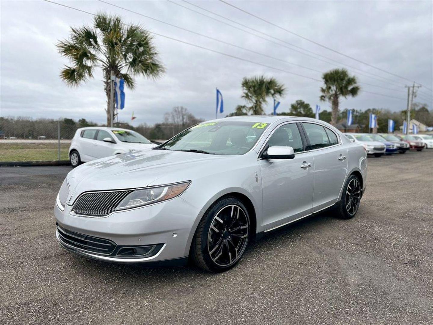 2013 Silver /Black Lincoln MKS (1LNHL9DK1DG) with an 3.7l V6 Smpi TI-VCT 3.7l engine, Automatic transmission, located at 745 East Steele Rd., West Columbia, SC, 29170, (803) 755-9148, 33.927212, -81.148483 - Special Internet Price! 2013 Lincoln MKS with AM/FM radio, Bluetooth, Backup camera. Navigation, Cruise control, Keyless entry, Push to start, Dual sunroof, Leather interior, Powered front seats, Powered windows, Powered door locks, Plus more! - Photo#0