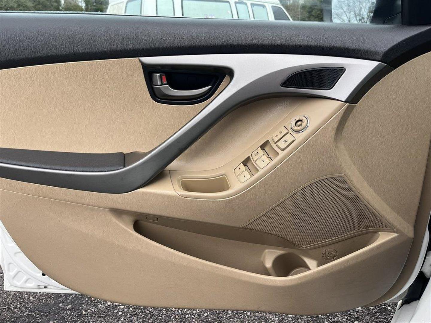 2013 White /Tan Hyundai Elantra (5NPDH4AE9DH) with an 1.8l I-4 MPI Dohc 1.8l engine, Automatic transmission, located at 745 East Steele Rd., West Columbia, SC, 29170, (803) 755-9148, 33.927212, -81.148483 - Special Internet Price! 2013 Hyundai Elantra with AM/FM radio, Cruise control, Manual air, Cloth interior, Powered windows, Powered door locks, Plus more! - Photo#15