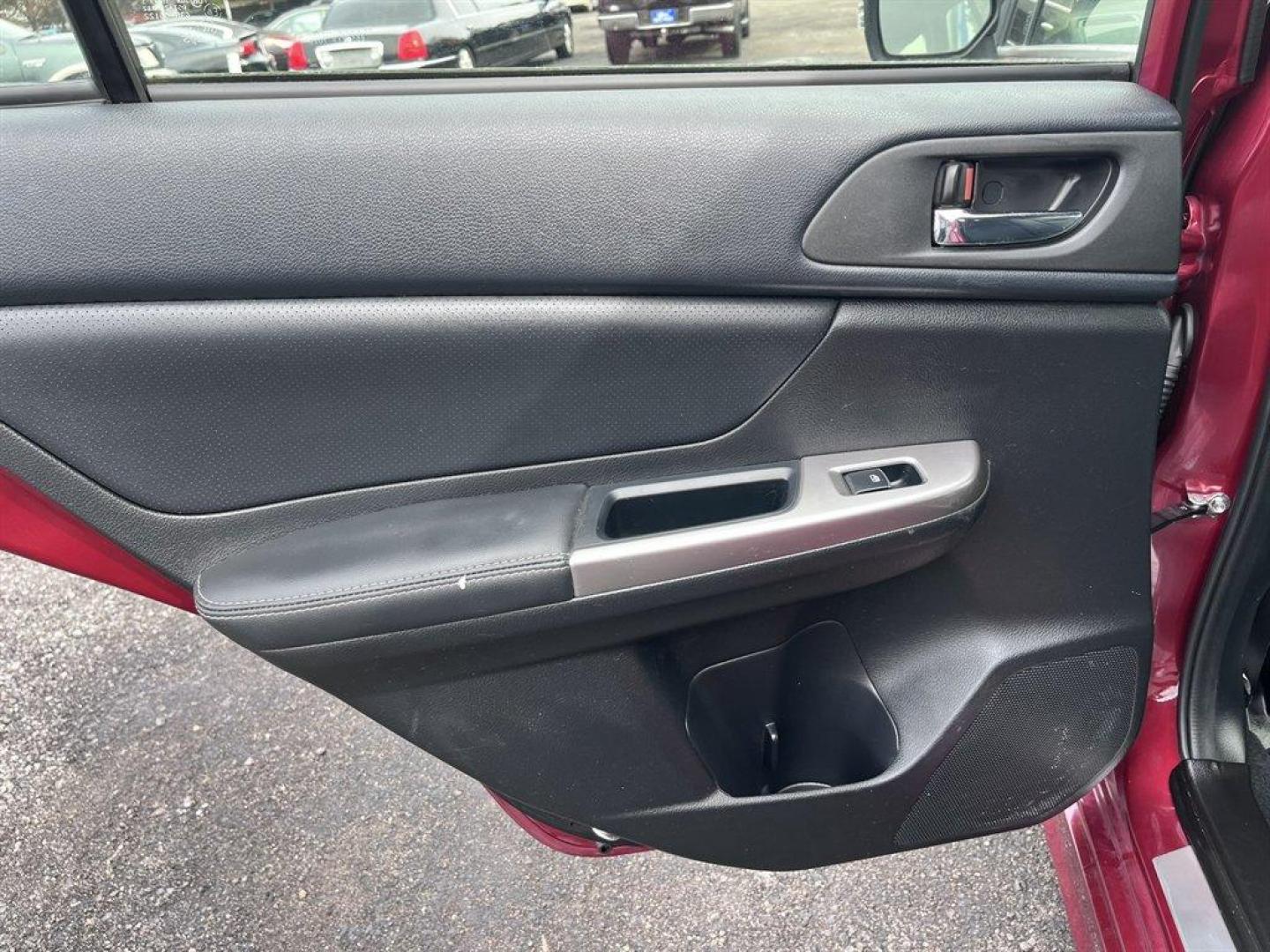 2015 Red /Black Subaru Impreza (JF1GPAW66F8) with an 2.0l H-4 Smpi Dohc 2.0l engine, Automatic transmission, located at 745 East Steele Rd., West Columbia, SC, 29170, (803) 755-9148, 33.927212, -81.148483 - Special Internet Price! 2015 Subaru Impreza with AM/FM radio, Bluetooth, Backup camera, Sunroof, Keyless entry, Push to start, Leather interior, Powered windows, Powered door locks, Plus more! - Photo#23