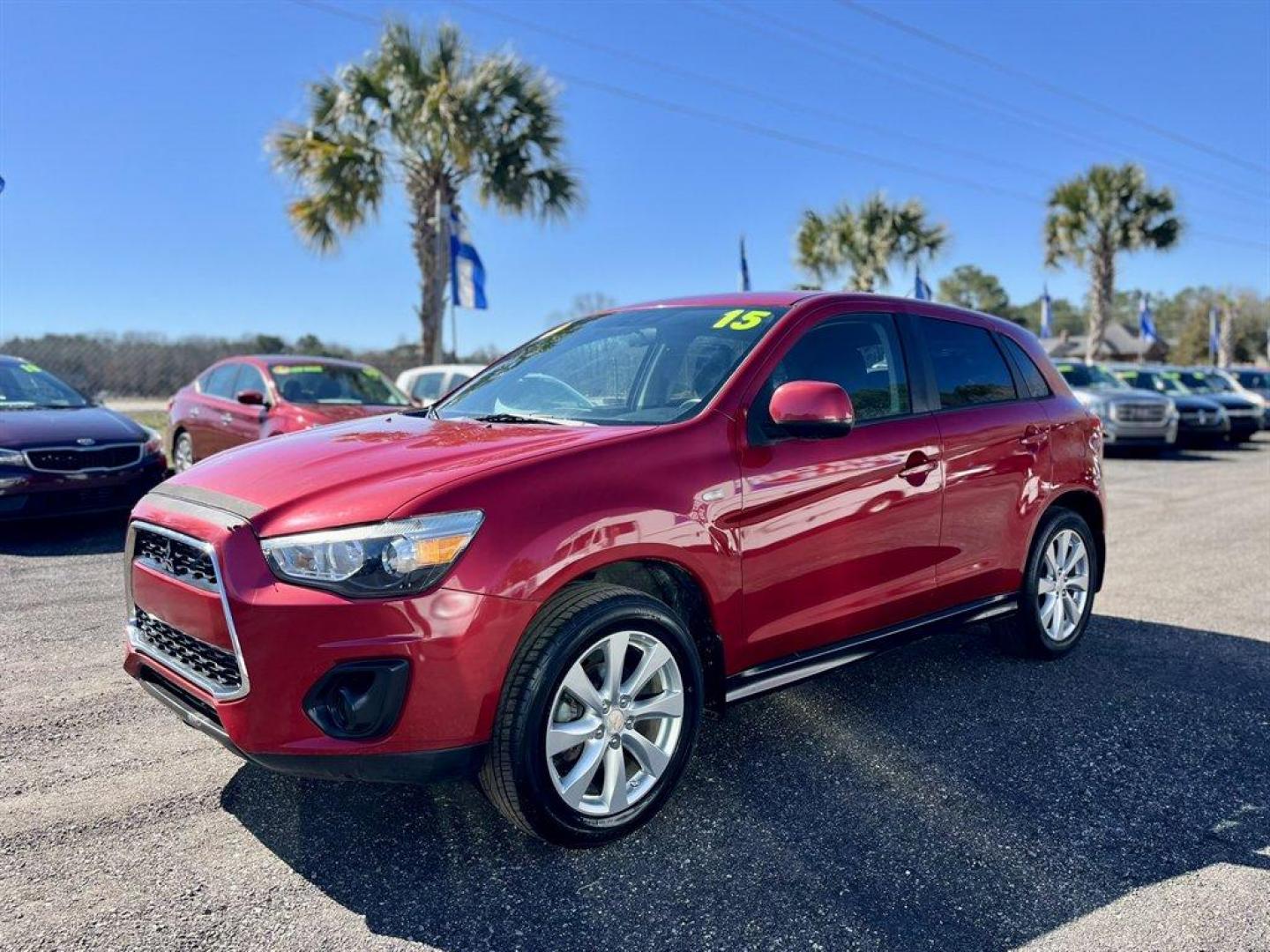 2015 Red /Black Mitsubishi Outlander Sport (4A4AP3AU8FE) with an 2.0l I-4 MPI Dohc 2.0l engine, Automatic transmission, located at 745 East Steele Rd., West Columbia, SC, 29170, (803) 755-9148, 33.927212, -81.148483 - Special Internet Price! 2015 Mitsubishi Outlander Sport with AM/FM radio, Cruise control, Manaul air conditioning, Keyless entry, Cloth interior, Powered windows, Powered door locks, Plus more! - Photo#0
