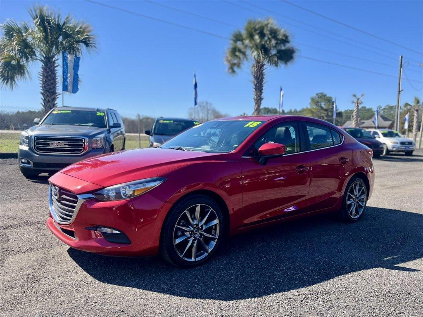 2018 Burgundy /Black Mazda Mazda3 (3MZBN1V39JM) with an 2.5l I-4 DI Dohc 2.5l engine, Manual transmission, located at 745 East Steele Rd., West Columbia, SC, 29170, (803) 755-9148, 33.927212, -81.148483 - Special Internet Price! 2018 Mazda Mazda3 with AM/FM radio, Backup camera, Manual transmission, Leather interior, Sunroof, Push to start, Keyless entry, Powered windows, Powered door locks, Plus more! - Photo#0