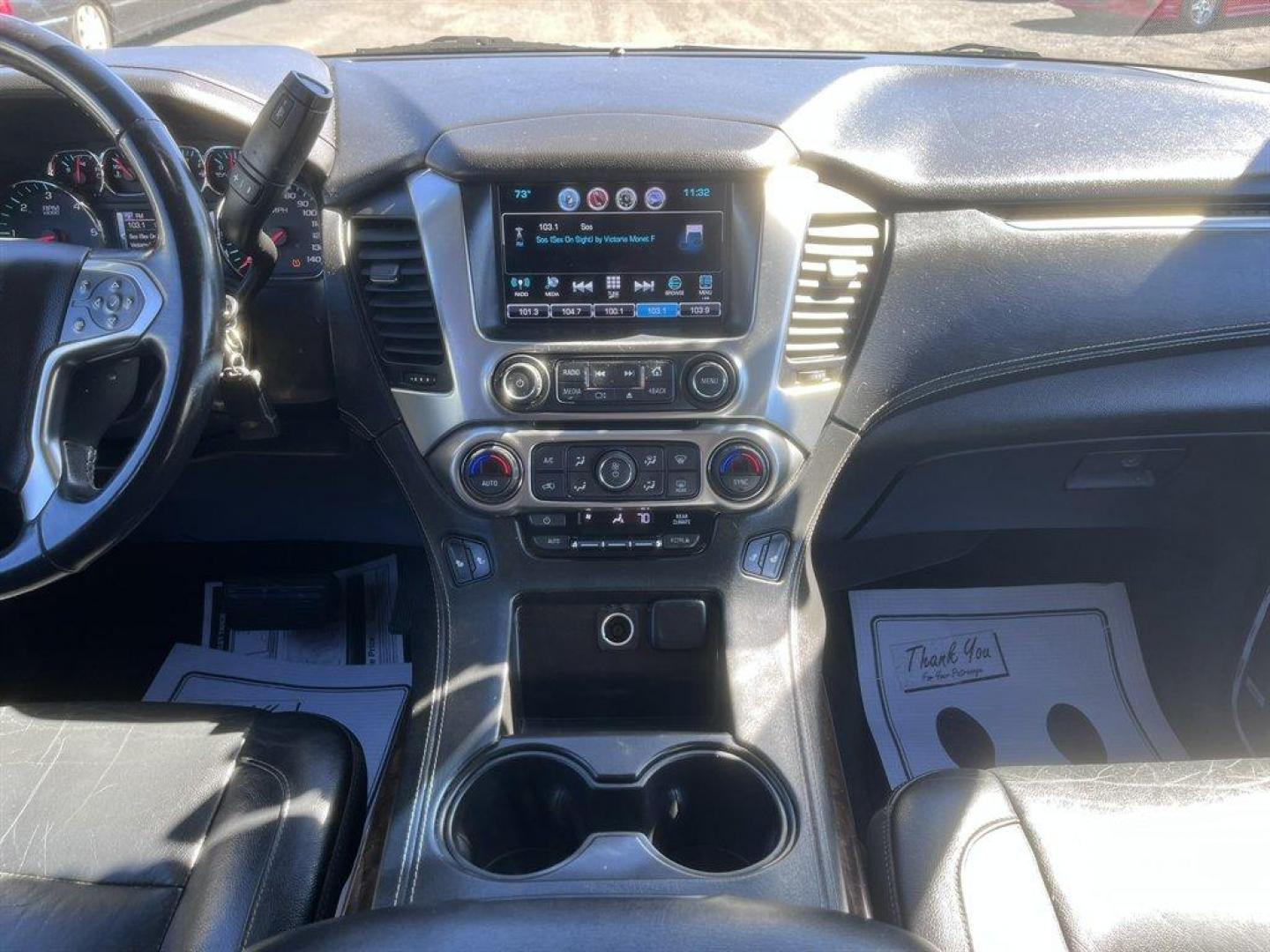 2017 Black /Black Chevrolet Tahoe (1GNSCBKC2HR) with an 5.3l V8 DI VVT Flex 5.3l engine, Automatic transmission, located at 745 East Steele Rd., West Columbia, SC, 29170, (803) 755-9148, 33.927212, -81.148483 - Special Internet Price! 2017 Chevrolet Tahoe with AM/FM radio, Bluetooth, Cruise control, Backup camera, Navigation, Leather interior, Keyless entry, 3rd row seating, Heated front seats, Powered front seats, Powered windows, Powered door locks, Plus more! - Photo#11