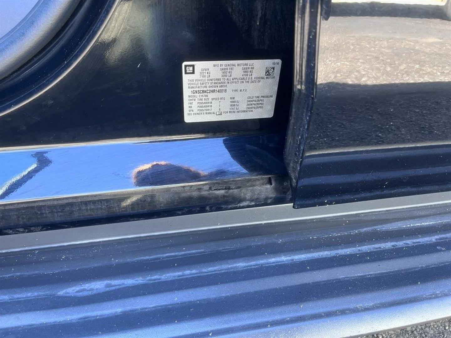 2017 Black /Black Chevrolet Tahoe (1GNSCBKC2HR) with an 5.3l V8 DI VVT Flex 5.3l engine, Automatic transmission, located at 745 East Steele Rd., West Columbia, SC, 29170, (803) 755-9148, 33.927212, -81.148483 - Special Internet Price! 2017 Chevrolet Tahoe with AM/FM radio, Bluetooth, Cruise control, Backup camera, Navigation, Leather interior, Keyless entry, 3rd row seating, Heated front seats, Powered front seats, Powered windows, Powered door locks, Plus more! - Photo#42