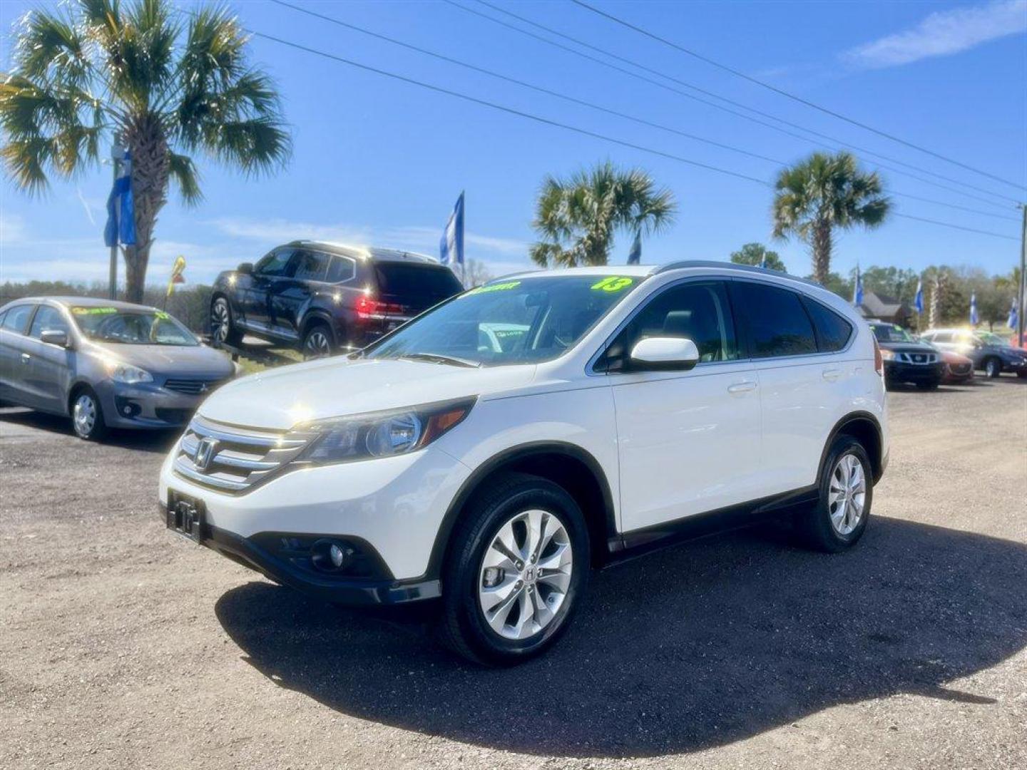 2013 White /Black Honda CR-V (5J6RM4H72DL) with an 2.4l I-4 MPI Dohc 2.4l engine, Automatic transmission, located at 745 East Steele Rd., West Columbia, SC, 29170, (803) 755-9148, 33.927212, -81.148483 - Special Internet Price! 2013 Honda CR-V with AM/FM radio, Bluetooth, Backup camera, Cruise control, Keyless entry, Sunroof, Leather interior, Powered windows, Powered door locks, Plus more! - Photo#0