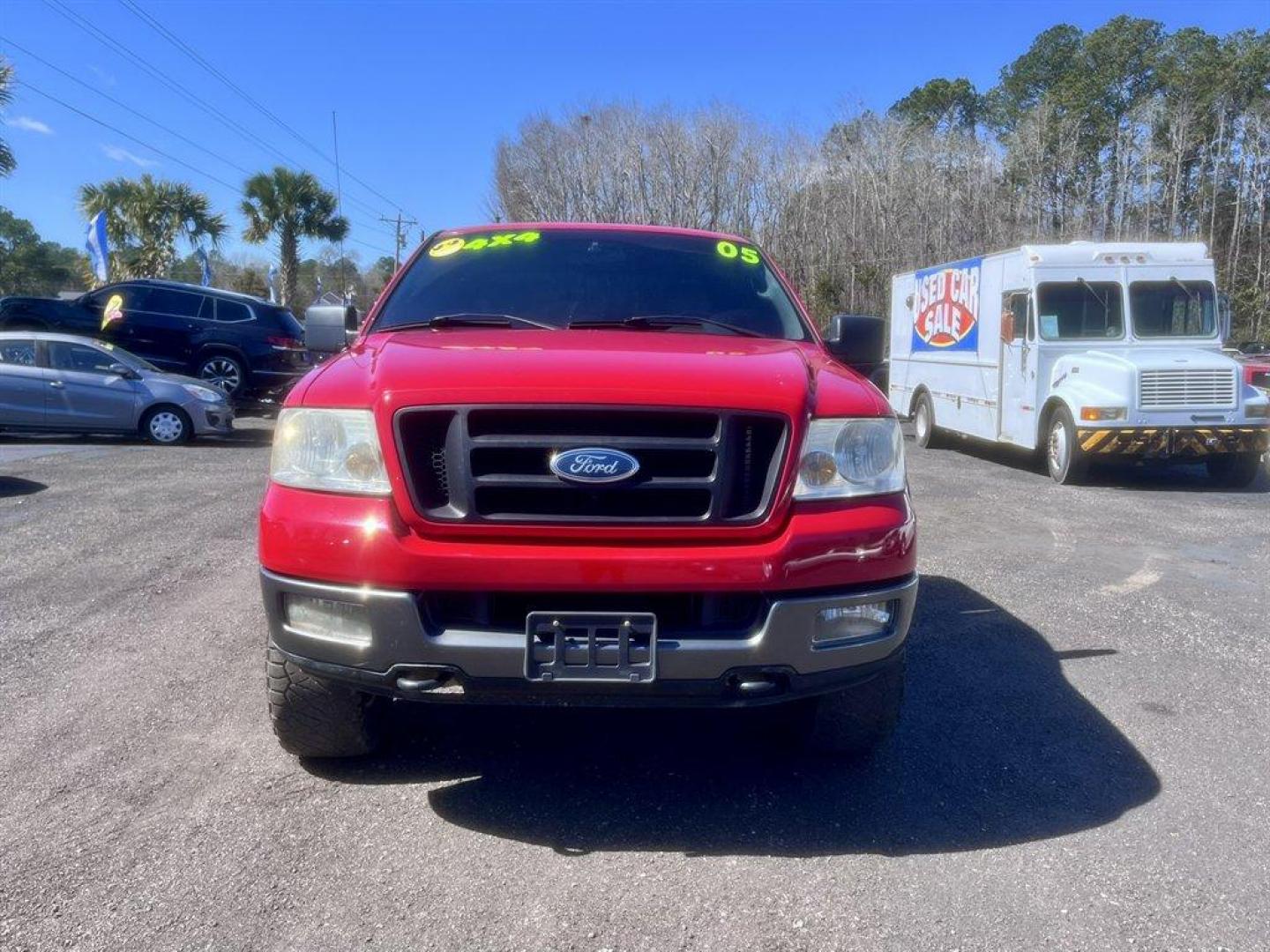 2005 Red /Grey Ford F150 (1FTPX14525N) with an 5.4l V8 EFI Sohc 5.4l engine, Automatic transmission, located at 745 East Steele Rd., West Columbia, SC, 29170, (803) 755-9148, 33.927212, -81.148483 - Special Internet Price! 2005 Ford F150 with AM/FM radio, Cruise control, Cloth interior, Manual air conditioning, 4X4, Powered windows, Powered door locks, Plus more! - Photo#1