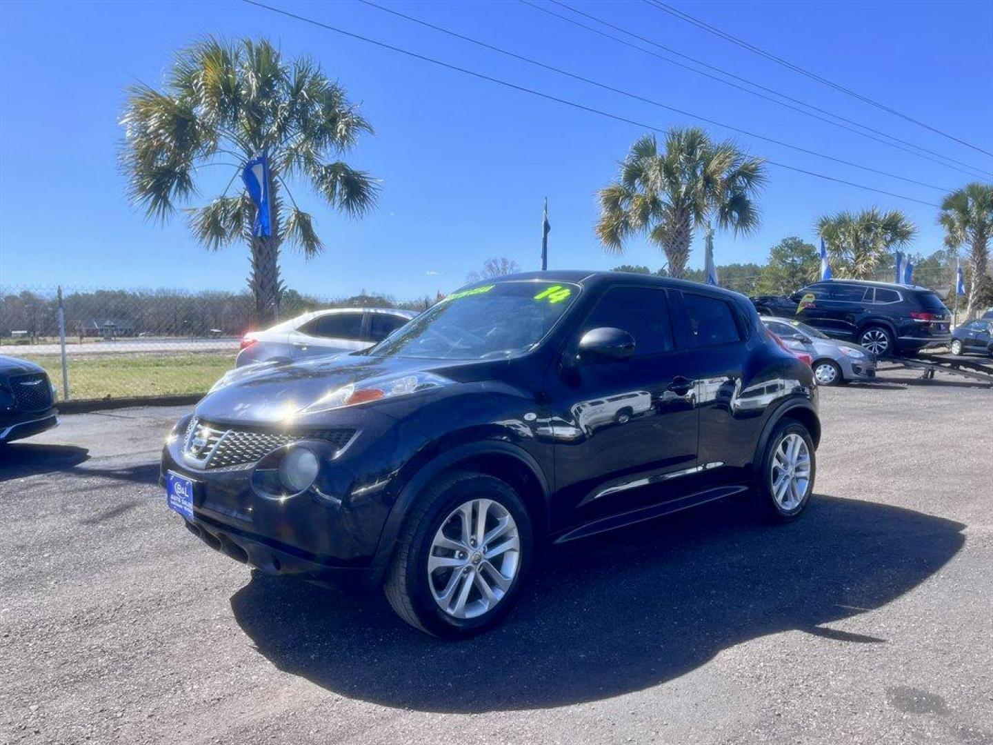 2014 Black /Black Nissan Juke (JN8AF5MV3ET) with an 1.6l I-4 DI Dohc T/C 1.6l engine, Automatic transmission, located at 745 East Steele Rd., West Columbia, SC, 29170, (803) 755-9148, 33.927212, -81.148483 - Special Internet Price! 2014 Nissan Juke with AM/FM radio, Backup camera, Navigation, Cruise control, Sunroof, Cloth interior. Powered windows, Powered door locks, Plus more! - Photo#0