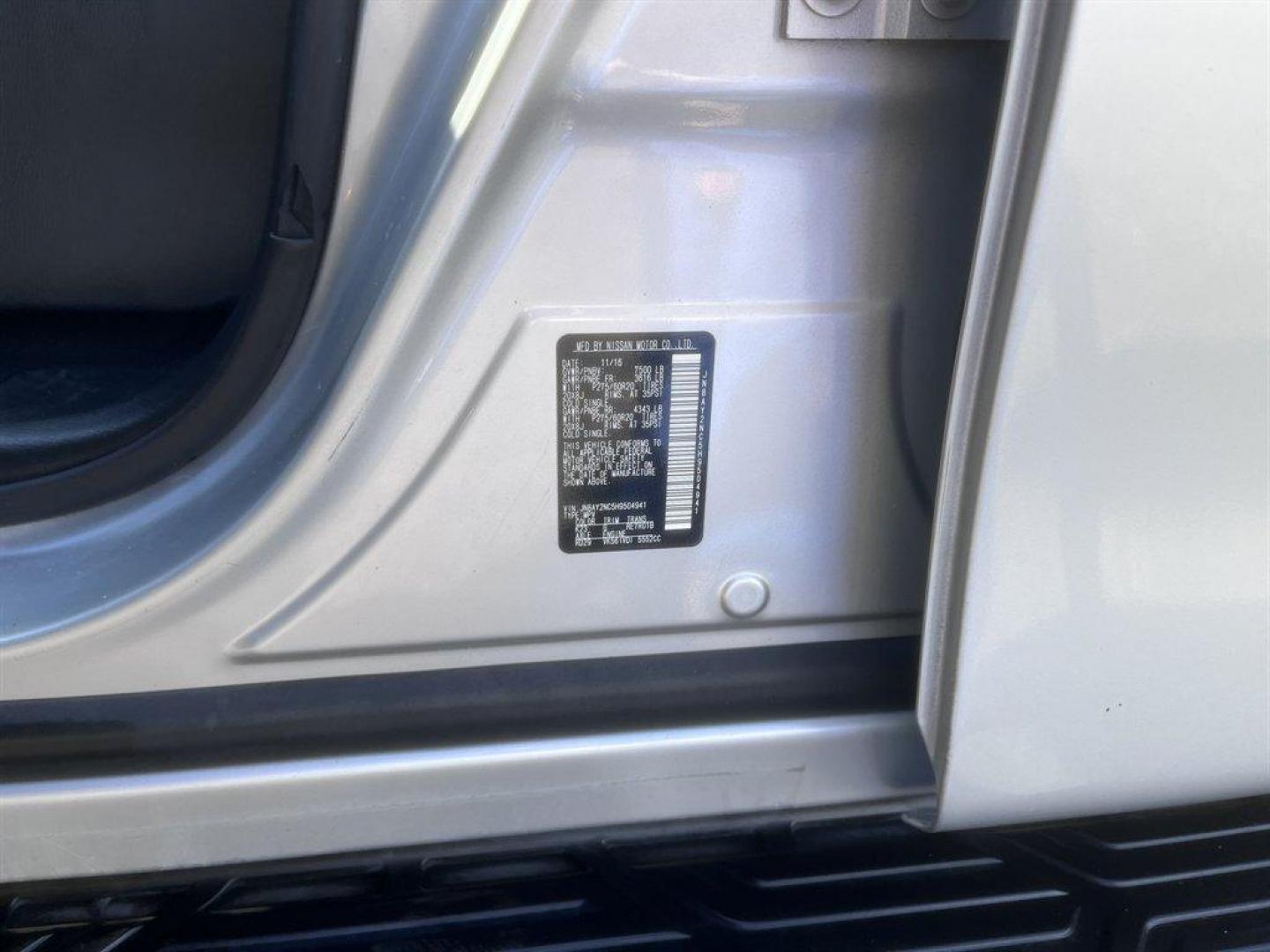 2017 Silver /Black Nissan Armada (JN8AY2NC5H9) with an 5.6l V8 MPI Dohc 5.6l engine, Automatic transmission, located at 745 East Steele Rd., West Columbia, SC, 29170, (803) 755-9148, 33.927212, -81.148483 - Special Internet Price! 2017 Nissan Armada Platinum with AM/FM radio, Bluetooth, Navigation, Backup camera, Cruise control, Sunroof, Keyless entry, Push to start, Leather interior, Heated seats, Powered front seats, 3rd row seating, Powered windows, Powered door locks, Plus more! - Photo#42