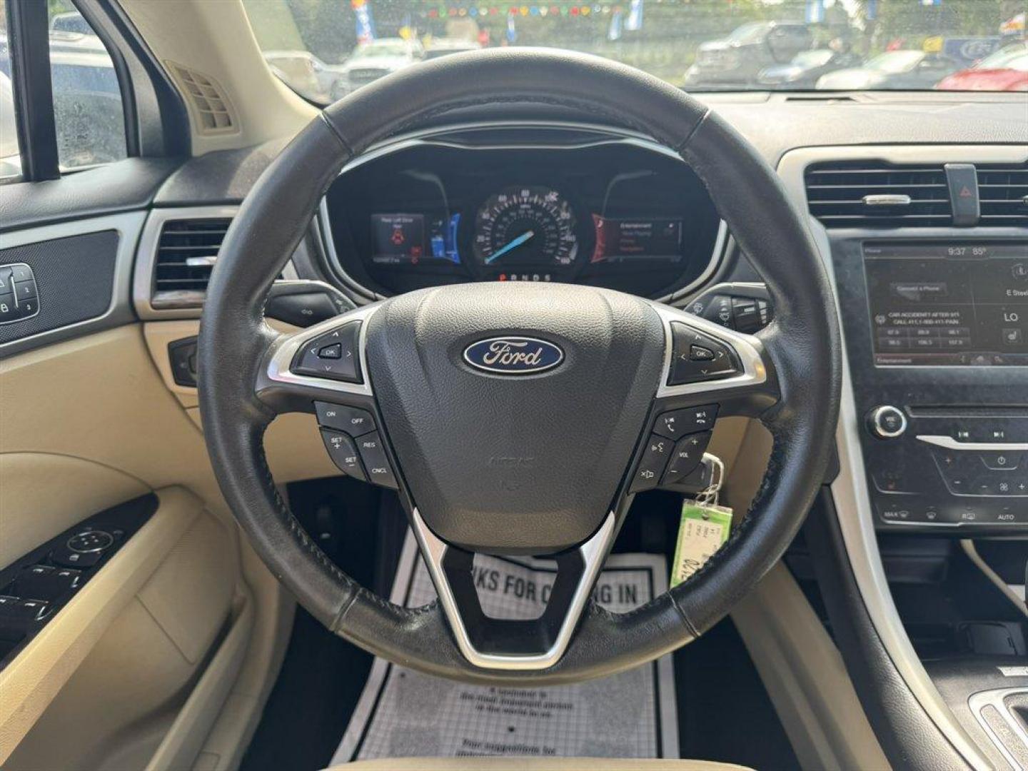 2014 Silver /Taupe Ford Fusion (3FA6P0HD5ER) with an 1.5l I-4 DI Dohc Ecoboost engine, Automatic transmission, located at 745 East Steele Rd., West Columbia, SC, 29170, (803) 755-9148, 33.927212, -81.148483 - Special Internet Price! 2014 Ford Fusion with AM/FM radio, Bluetooth, Backup camera, Navigation, Leather interior, Keyless entry, Sunroof, Powered windows, Powered door locks, Plus more! - Photo#7