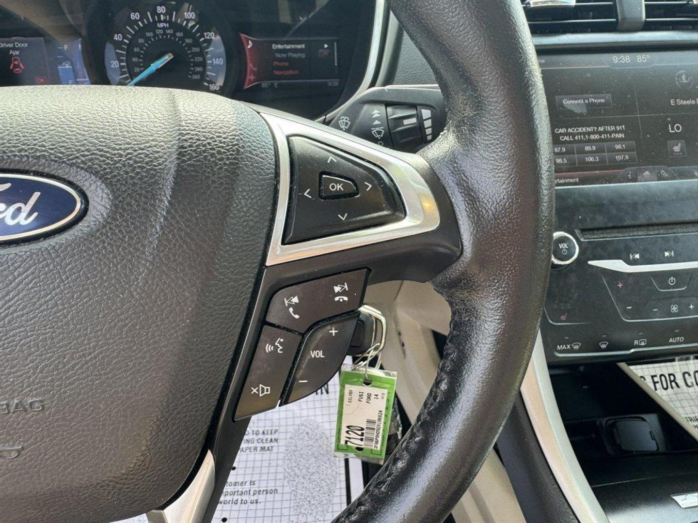 2014 Silver /Taupe Ford Fusion (3FA6P0HD5ER) with an 1.5l I-4 DI Dohc Ecoboost engine, Automatic transmission, located at 745 East Steele Rd., West Columbia, SC, 29170, (803) 755-9148, 33.927212, -81.148483 - Special Internet Price! 2014 Ford Fusion with AM/FM radio, Bluetooth, Backup camera, Navigation, Leather interior, Keyless entry, Sunroof, Powered windows, Powered door locks, Plus more! - Photo#9