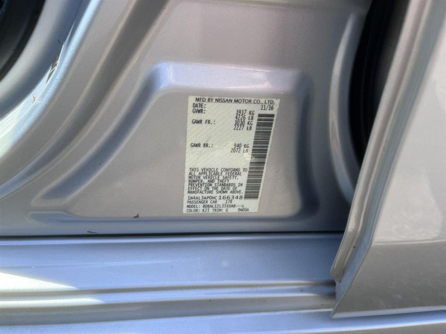 2017 Silver /Black Nissan Altima (1N4AL3AP0HC) with an 2.5l I-4 Smpi Dohc Cvtcs engine, Automatic transmission, located at 745 East Steele Rd., West Columbia, SC, 29170, (803) 755-9148, 33.927212, -81.148483 - Special Internet Price! 2017 Nissan Altima with AM/FM radio, Bluetooth, Cruise control, Backup camera, Powered driver seat, Cloth interior, Push to start, Keyless entry, Powered windows, Powered door locks, Plus more! - Photo#31