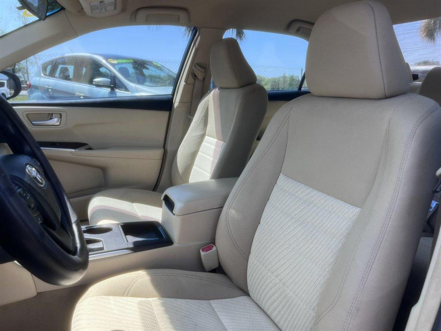 2016 White /Tan Toyota Camry (4T1BF1FK9GU) with an 2.5l I-4 SFI Dohc VVT-I 2 engine, Automatic transmission, located at 745 East Steele Rd., West Columbia, SC, 29170, (803) 755-9148, 33.927212, -81.148483 - Special Internet Price! 2016 Toyota Camry LE with AM/FM radio, Backup camera, Cruise control, Cloth interior, Keyless entry, Powered driver seat, Powered windows, Powered door locks, Plus more! - Photo#20