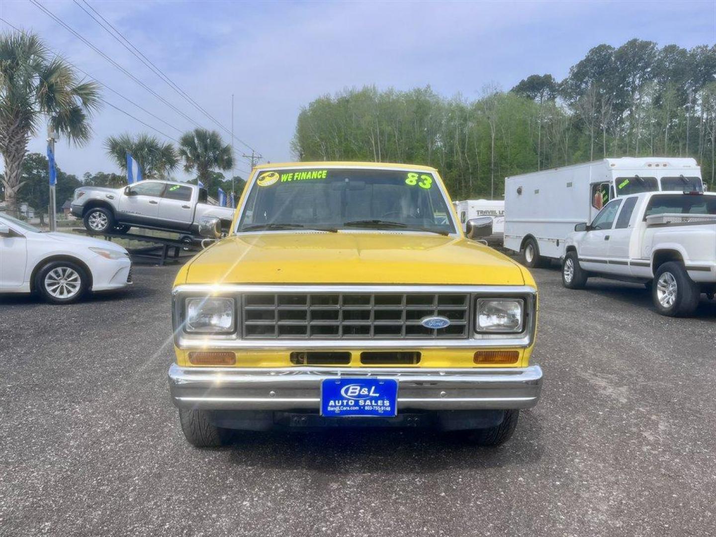 1983 Yellow /Black Ford Ranger (1FTCR10A9DU) with an 2.3l I-4 1bbl 2.3l engine, Manual transmission, located at 745 East Steele Rd., West Columbia, SC, 29170, (803) 755-9148, 33.927212, -81.148483 - Special Internet Price! 1983 Ford Ranger - Photo#1