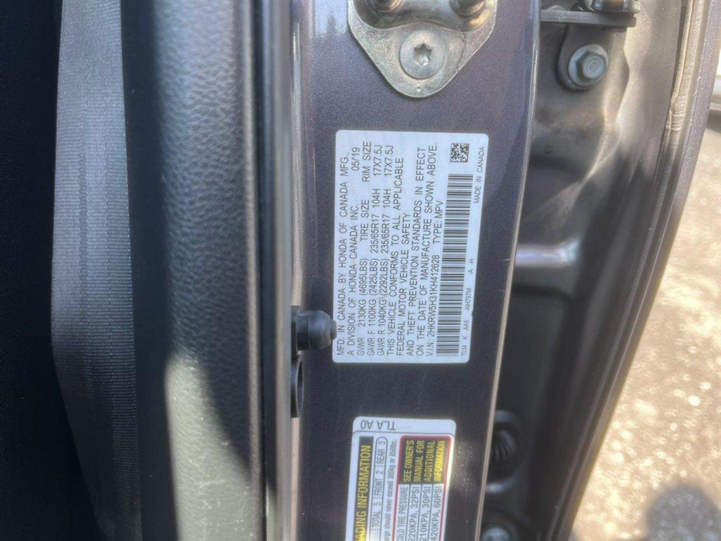 2019 Grey /Black Honda CR-V (2HKRW5H31KH) with an 2.4l I-4 DI Dohc 2.4l engine, Automatic transmission, located at 745 East Steele Rd., West Columbia, SC, 29170, (803) 755-9148, 33.927212, -81.148483 - Special Internet Price! 2019 Honda CR-V with AM/FM radio, Bluetooth, Backup camera, Cruise control, Cloth interior, Powered windows, Powered door locks, Plus more! - Photo#34