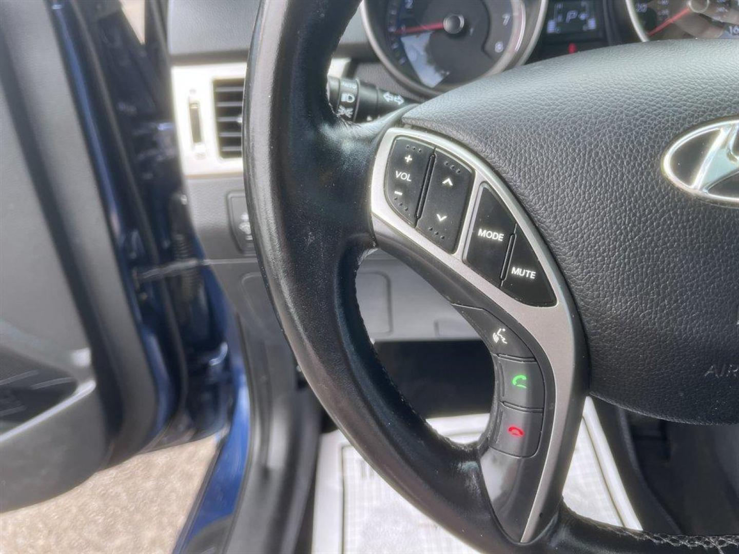 2014 Blue /Black Hyundai Elantra (KMHD35LHXEU) with an 2.0l I-4 DI Dohc Cvvt 2.0 engine, Automatic transmission, located at 745 East Steele Rd., West Columbia, SC, 29170, (803) 755-9148, 33.927212, -81.148483 - Special Internet Price! 2014 Hyundai Elantra with AM/FM radio, Backup camera, Bluetooth, Navigation, Sunroof, Cruise control, Leather interior, Powered windows, Powered door locks, Plus more! - Photo#7