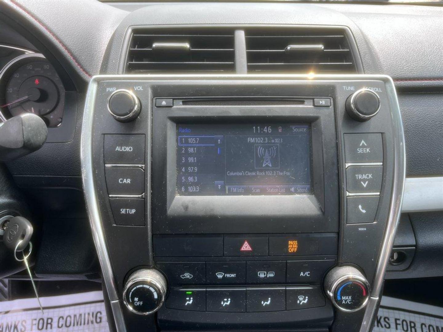 2017 Black /Black Toyota Camry (4T1BF1FK6HU) with an 2.5l I-4 SFI Dohc VVT-I 2 engine, Automatic transmission, located at 745 East Steele Rd., West Columbia, SC, 29170, (803) 755-9148, 33.927212, -81.148483 - Special Internet Price! 2017 Toyota Camry with AM/FM radio, Bluetooth, Backup camera, Navigation, Cruise control, Keyless entry, Powered driver seat, Leather interior, Powered windows, Powered door locks, Plus more! - Photo#12