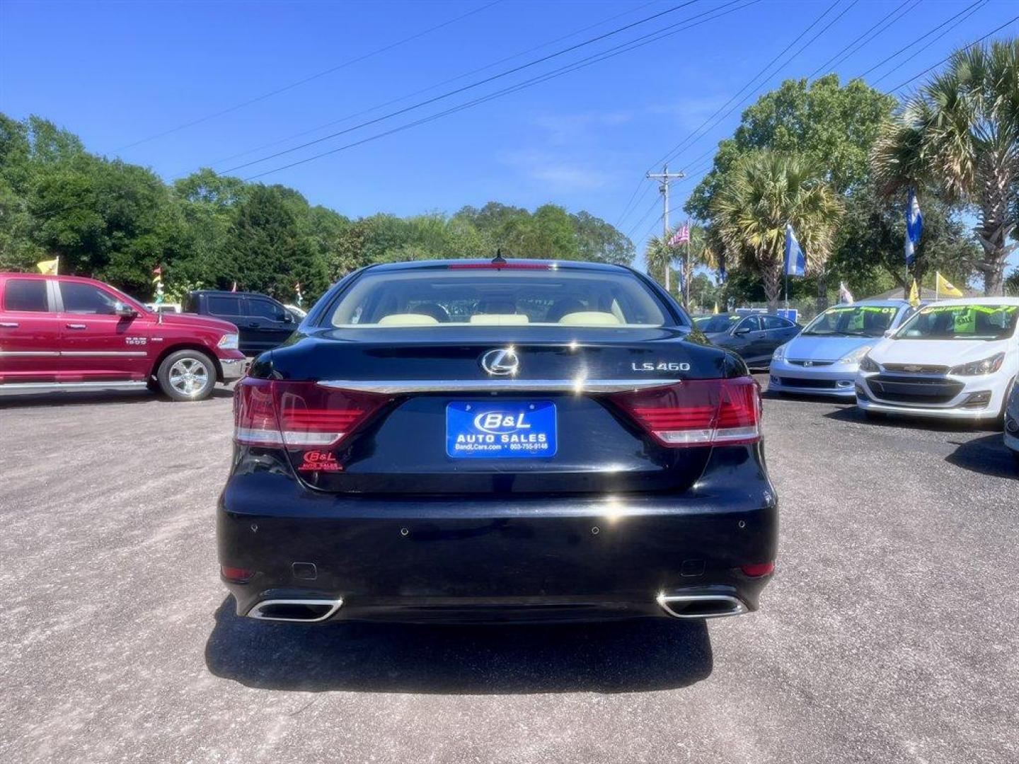 2013 Black /Tan Lexus LS 460 (JTHBL5EF9D5) with an 4.6l V8 SFI Dohc VVT-I 4. engine, Automatic transmission, located at 745 East Steele Rd., West Columbia, SC, 29170, (803) 755-9148, 33.927212, -81.148483 - Special Internet Price! 2013 Lexus LS with AM/FM radio, Backup camera, Navigation, Sunroof, Push to start, Keyless entry, Powered front seats, Heating and cooling front seats, Leather interior, Powered windows, Powered door locks, Plus more! - Photo#4