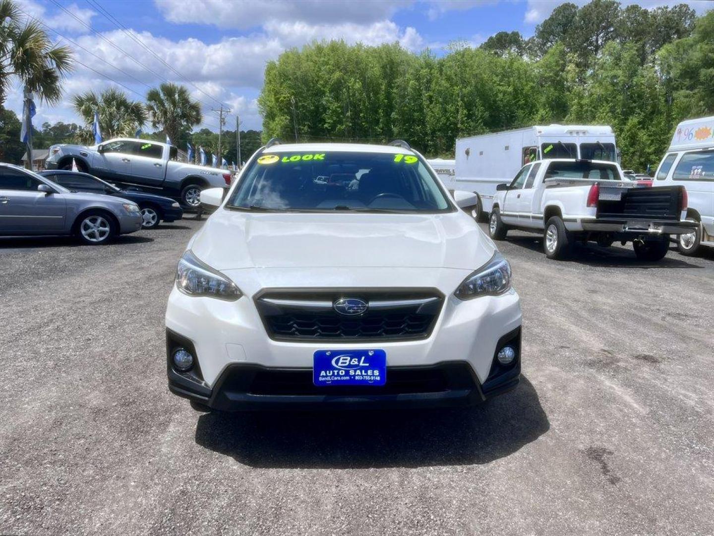 2019 White /Black Subaru Crosstrek (JF2GTACCXK9) with an 2.0l H-4 DI Dohc 2.0l engine, Manual transmission, located at 745 East Steele Rd., West Columbia, SC, 29170, (803) 755-9148, 33.927212, -81.148483 - Special Internet Price! 2019 Subaru Crosstrek - Photo#1