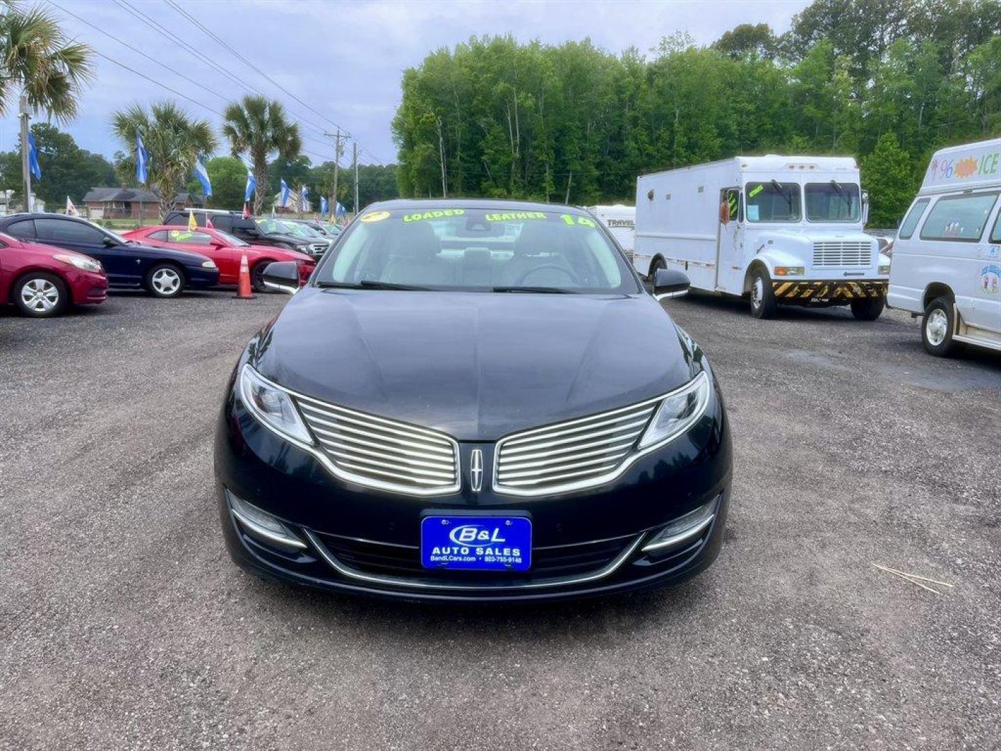 2014 Black /Taupe Lincoln MKZ (3LN6L2G93ER) with an 2.0l I-4 DI T/C Ecoboost engine, Automatic transmission, located at 745 East Steele Rd., West Columbia, SC, 29170, (803) 755-9148, 33.927212, -81.148483 - Special Internet Price! 2014 Lincoln MKZ with AM/FM radio, Bluetooth for phone, Navigation, Cruise control, Sunroof, Keyless entry, Push to start, Leather interior, Powered windows, Powered door locks, Plus more! - Photo#1