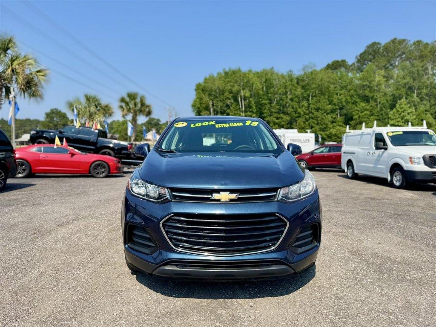 2018 Blue /Black Chevrolet Trax (3GNCJKSB5JL) with an 1.4l I-4 MFI Dohc T/C 1.4 engine, Automatic transmission, located at 745 East Steele Rd., West Columbia, SC, 29170, (803) 755-9148, 33.927212, -81.148483 - Special Internet Price! 2018 Chevrolet Trax with AM/FM radio, Backup camera, Cruise control, Cloth interior, Powered windows, Powered door locks, Plus more! - Photo#1