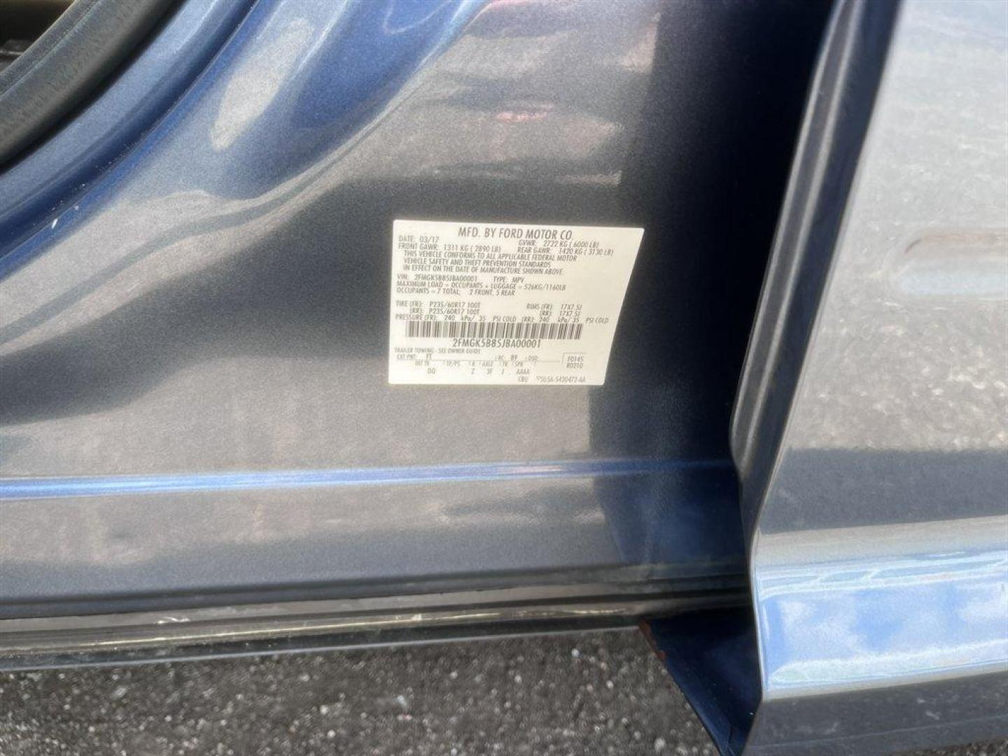 2018 Blue /Taupe Ford Flex (2FMGK5B85JB) with an 3.5l V6 Smpi TI-VCT 3.5l engine, Automatic transmission, located at 745 East Steele Rd., West Columbia, SC, 29170, (803) 755-9148, 33.927212, -81.148483 - Special Internet Price! 2018 Ford Flex - Photo#35