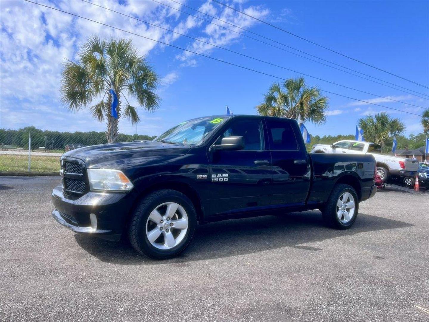 2015 Black /Grey Ram 1500 (1C6RR6FTXFS) with an 5.7l V8 Smpi Hemi 5.7l engine, Automatic transmission, located at 745 East Steele Rd., West Columbia, SC, 29170, (803) 755-9148, 33.927212, -81.148483 - Special Internet Price! 2015 Ram 1500 with AM/FM radio, Backup camera, Cruise control, Keyless entry, Cloth interior, Powered windows, Powered door locks, Plus more! - Photo#0