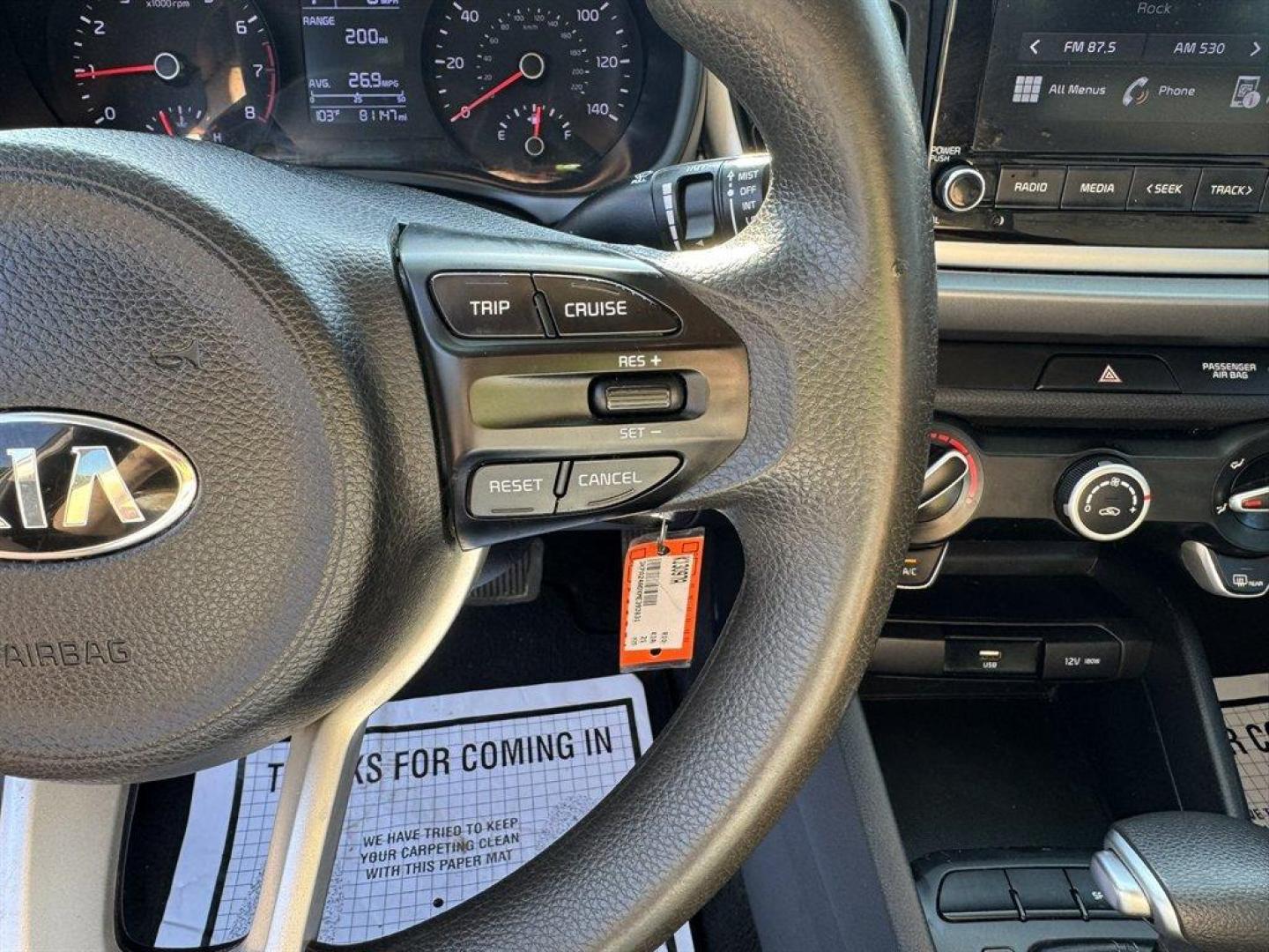 2021 White /Black Kia Rio (3KPA24ADXME) with an 1.6l I-4 DI Dohc Cvvt 1.6 engine, Automatic transmission, located at 745 East Steele Rd., West Columbia, SC, 29170, (803) 755-9148, 33.927212, -81.148483 - Special Internet Price! 2021 Kia Rio with AM/FM radio, Bluetooth, Keyless entry, Cloth interior, Powered windows, Powered door locks, Plus more! - Photo#9