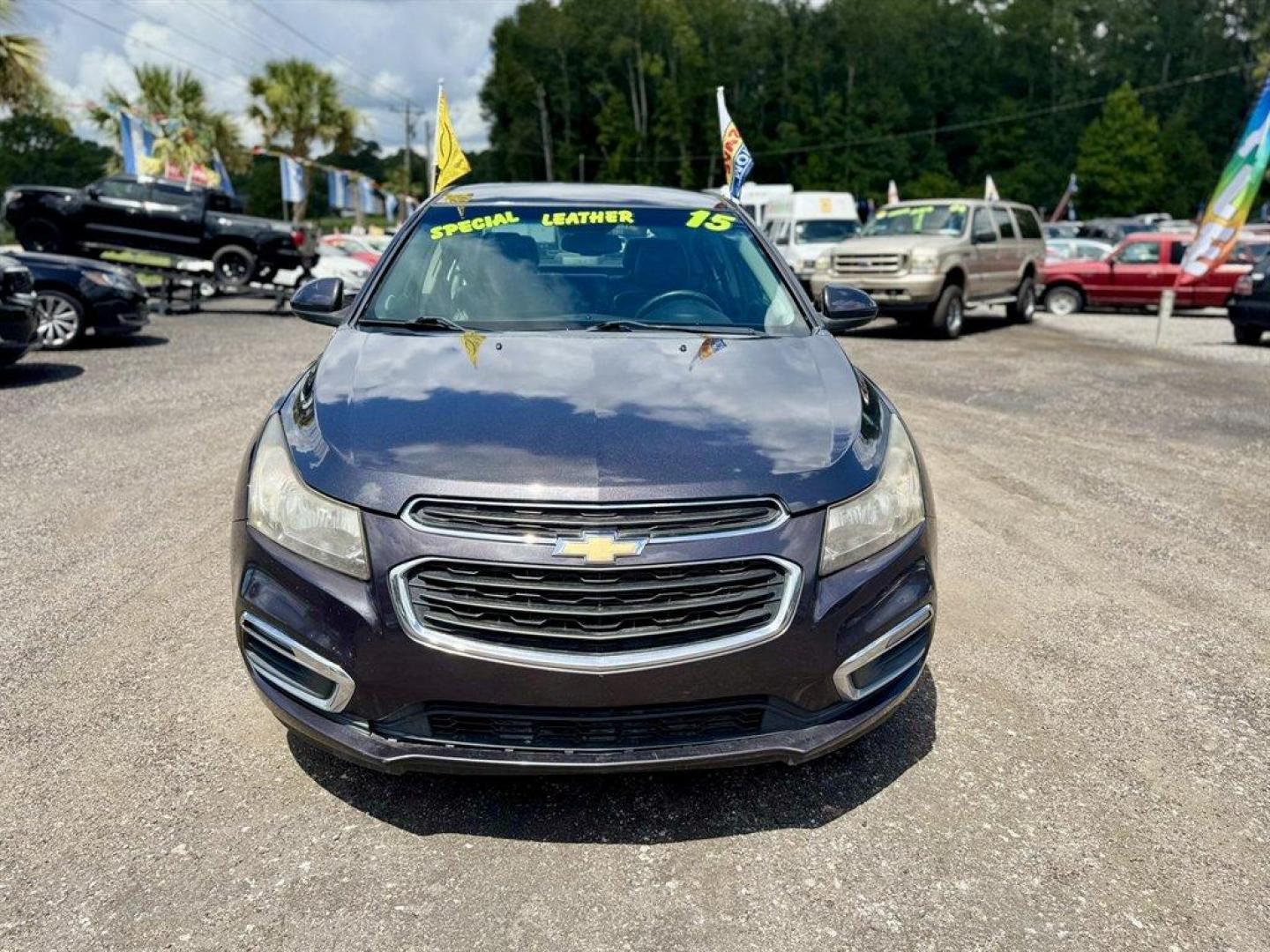 2015 Grey /Black Chevrolet Cruze (1G1PE5SB6F7) with an 1.4l I-4 MFI Dohc T/C 1.4 engine, Automatic transmission, located at 745 East Steele Rd., West Columbia, SC, 29170, (803) 755-9148, 33.927212, -81.148483 - Speacial Internet Price! 2015 Chevrolet Cruze with AM/FM radio, Cruise control, Leather interior, Keyless entry, Powered windows, Powered door locks, Plus more! - Photo#1