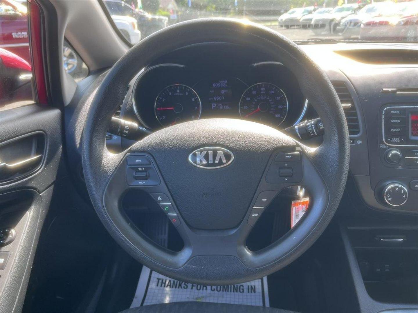 2016 Red /Black Kia Forte (KNAFK4A66G5) with an 1.8l I-4 MPI 1.8l engine, Automatic transmission, located at 745 East Steele Rd., West Columbia, SC, 29170, (803) 755-9148, 33.927212, -81.148483 - Special Internet Price! 2016 Kia Forte with AM/FM radio, Cruise control, Keyless entry, Cloth interior, Powered windows, Powered door locks, Plus more! - Photo#7