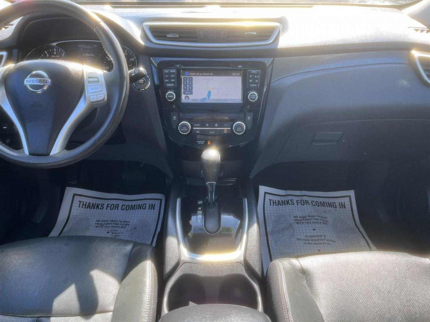 2015 Silver /Black Nissan Rogue (5N1AT2MT5FC) with an 2.5l I-4 MPI Dohc 2.5l engine, Automatic transmission, located at 745 East Steele Rd., West Columbia, SC, 29170, (803) 755-9148, 33.927212, -81.148483 - Special Internet Price! 2015 Nissan Rogue with AM/FM radio, Backup camera, Navigation, Push to start, Keyless entry, Cruise control, Panoramic sunroof, Leather interior, Heated front seats, Powered windows, Powered door locks, Plus more! - Photo#11