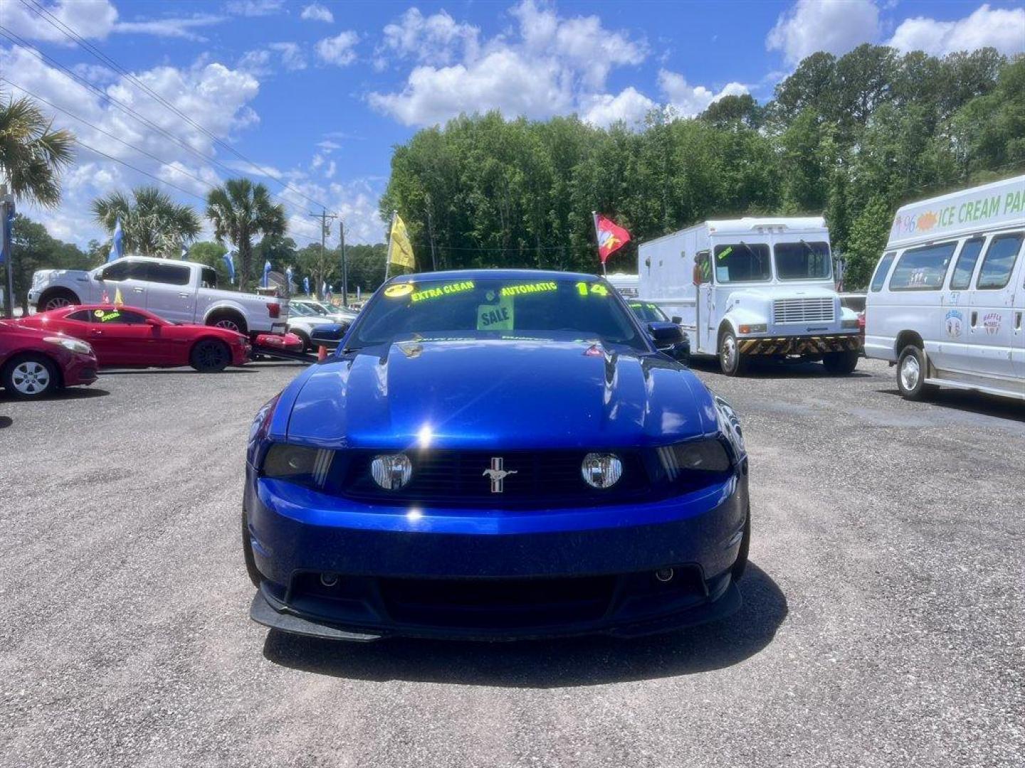 2014 Blue /Black Ford Mustang (1ZVBP8CF1E5) with an 5.0l V8 SFI 5.0l engine, Automatic transmission, located at 745 East Steele Rd., West Columbia, SC, 29170, (803) 755-9148, 33.927212, -81.148483 - Special Internet Price! 2014 Ford Mustang with AM/FM radio, Cruise control, Cloth interior, Powered windows, Powered door locks, Plus more! - Photo#1