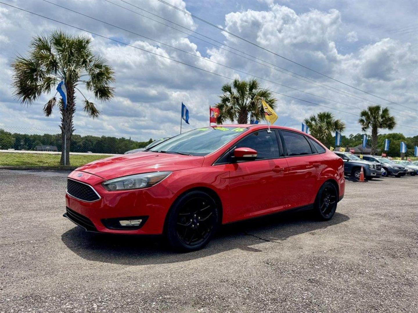2016 Red /Black Ford Focus (1FADP3F24GL) with an 2.0l I-4 DI Dohc Flex 2.0 engine, Automatic transmission, located at 745 East Steele Rd., West Columbia, SC, 29170, (803) 755-9148, 33.927212, -81.148483 - Special Internet Price! 2016 Ford Focus with AM/FM radio, Backup camera, Navigation, Cruise control, Sunroof, Leather interior, Powered driver seat, Powered windows, Powered door locks, Plus more! - Photo#0