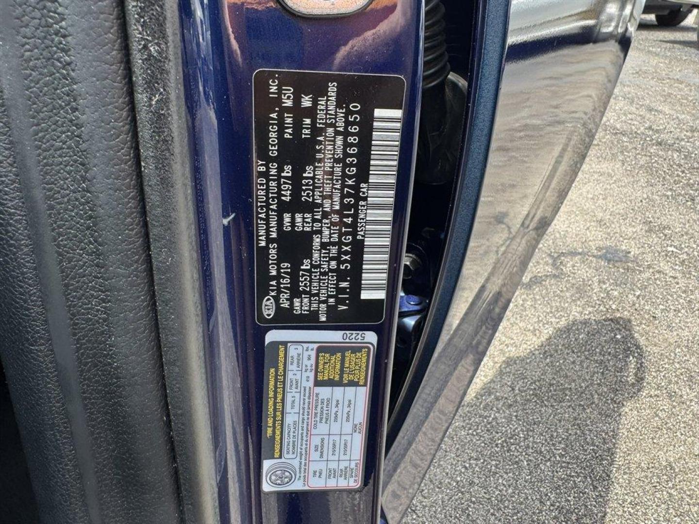 2019 Blue /Black Kia Optima (5XXGT4L37KG) with an 2.4l I-4 DI Dohc 2.4l engine, Automatic transmission, located at 745 East Steele Rd., West Columbia, SC, 29170, (803) 755-9148, 33.927212, -81.148483 - Special Internet Price! 2019 Kia Optima with AM/FM radio, Backup camera, Cruise control, Cloth interior, Keyless entry, Powered windows, Powered door locks, Plus more! - Photo#30