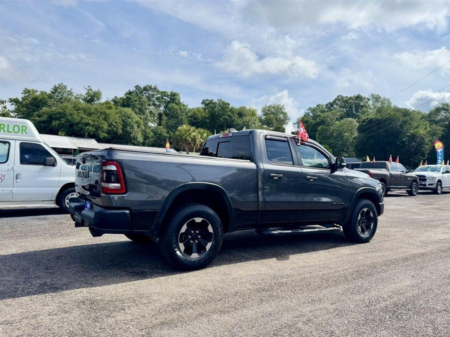 2019 Grey /Black Ram 1500 (1C6SRFET5KN) with an 5.7l V8 Smpi Hemi 5.7l engine, Automatic transmission, located at 745 East Steele Rd., West Columbia, SC, 29170, (803) 755-9148, 33.927212, -81.148483 - Special Internet Price! 2019 Ram 1500 Rebel with AM/FM radio, Trail to XM radio, Backup camera, Navigation, Cruise control, Keyless entry, Push to start, Leather interior, 4X4, Truck bed cover, Powered windows, Powered door locks, Plus more! - Photo#3