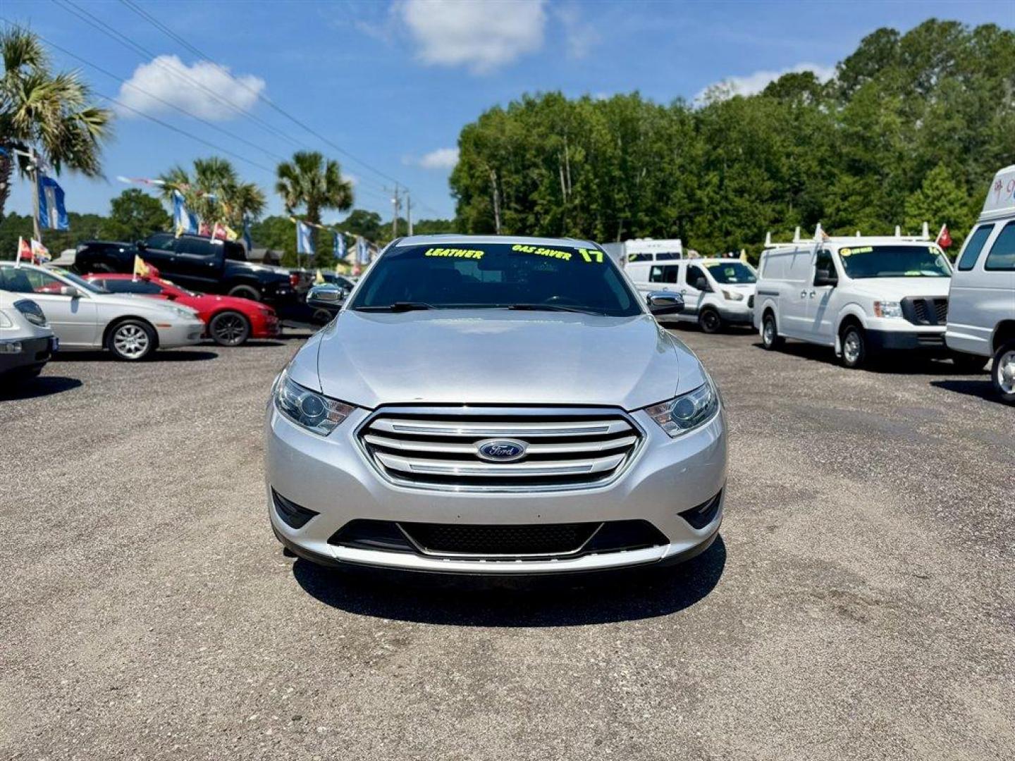 2017 Silver /Black Ford Taurus (1FAHP2F84HG) with an 3.5l V6 Smpi TI-VCT 3.5l engine, Automatic transmission, located at 745 East Steele Rd., West Columbia, SC, 29170, (803) 755-9148, 33.927212, -81.148483 - Special Internet Price! 2017 Ford Taurus with AM/FM radio, Bluetooth, Backup camera, Cruise control, Sunroof, Keyless entry, Leather interior, Heated seats, Powered front seats, Powered windows, Powered door locks, Plus more! - Photo#1