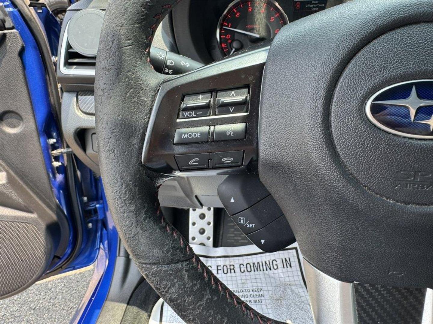 2015 Blue /Black Subaru WRX (JF1VA1A69F9) with an 2.0l H-4 DI Dohc T/C 2.0l engine, Manual transmission, located at 745 East Steele Rd., West Columbia, SC, 29170, (803) 755-9148, 33.927212, -81.148483 - Special Internet Price! 2015 Subaru WRX - Photo#8